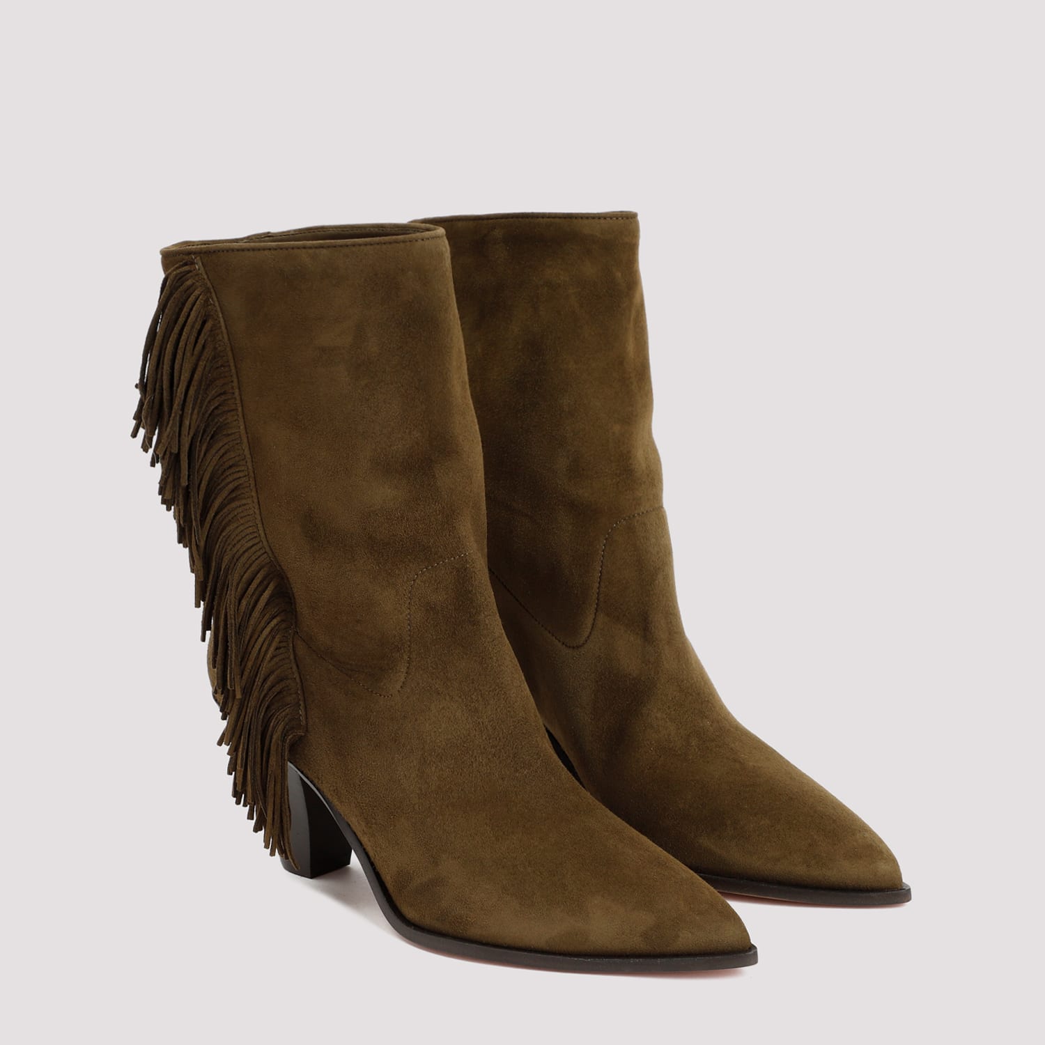 Shop Aquazzura Aquazzurra Marfa 70 Boots In Moss Green