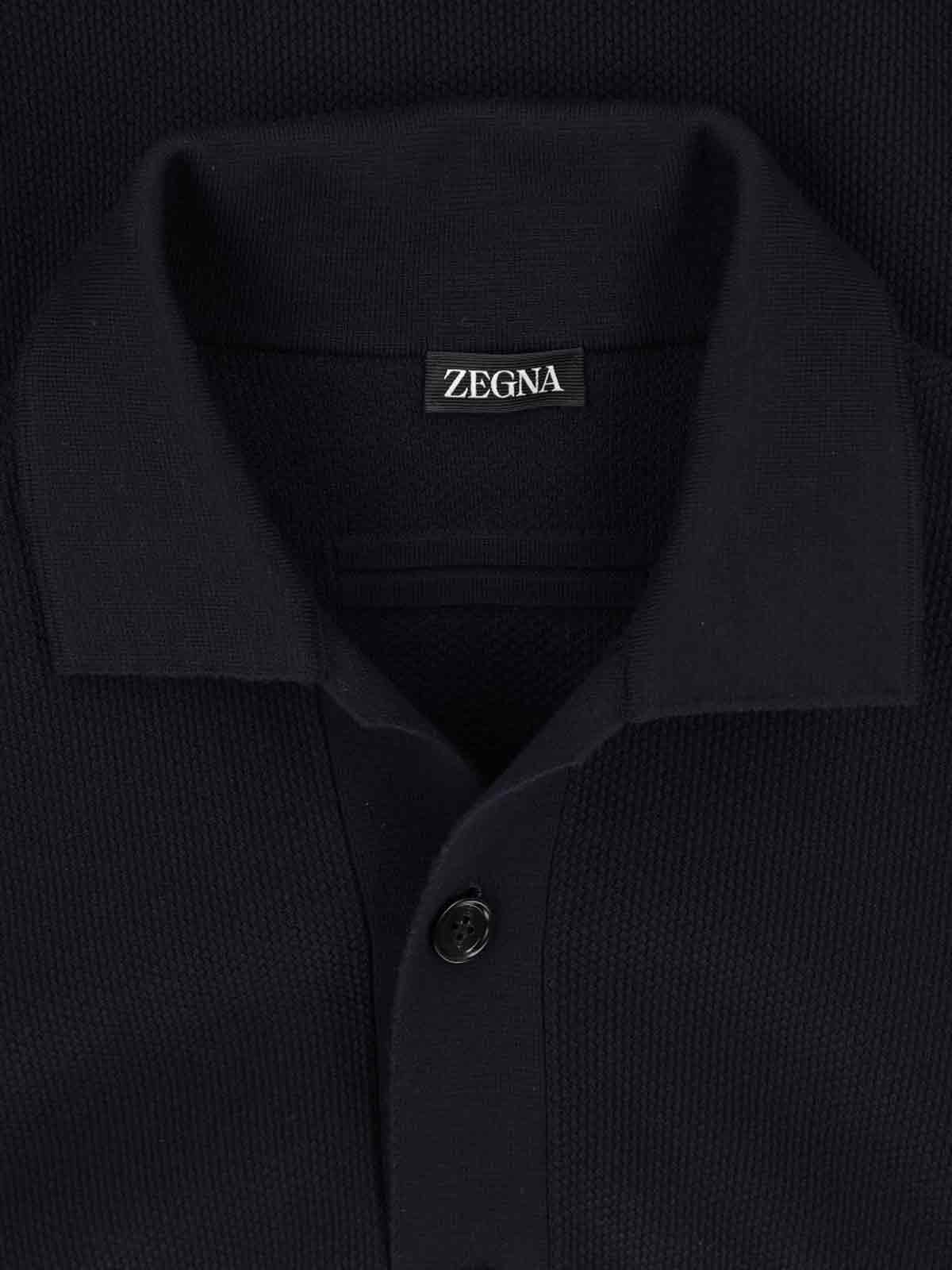 Shop Zegna Knitted Shirt In Blue
