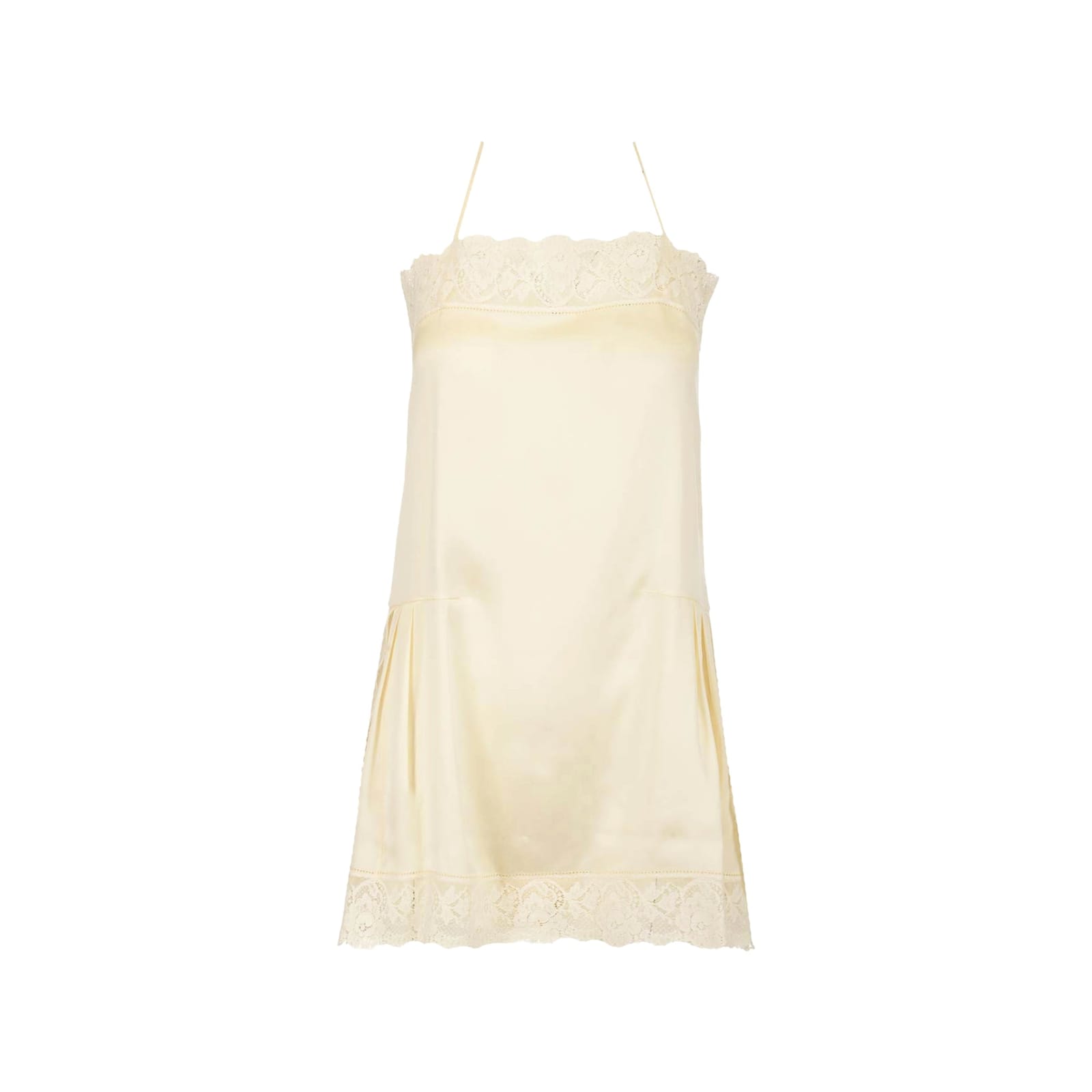 Shop Maison Margiela Silk Dress In White