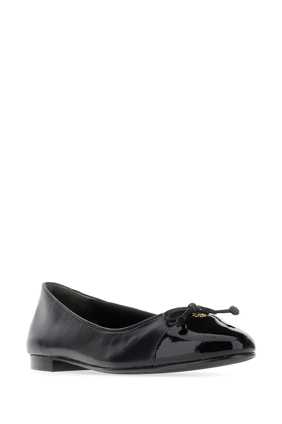 Shop Tory Burch Black Cap-toe Ballerinas In 004