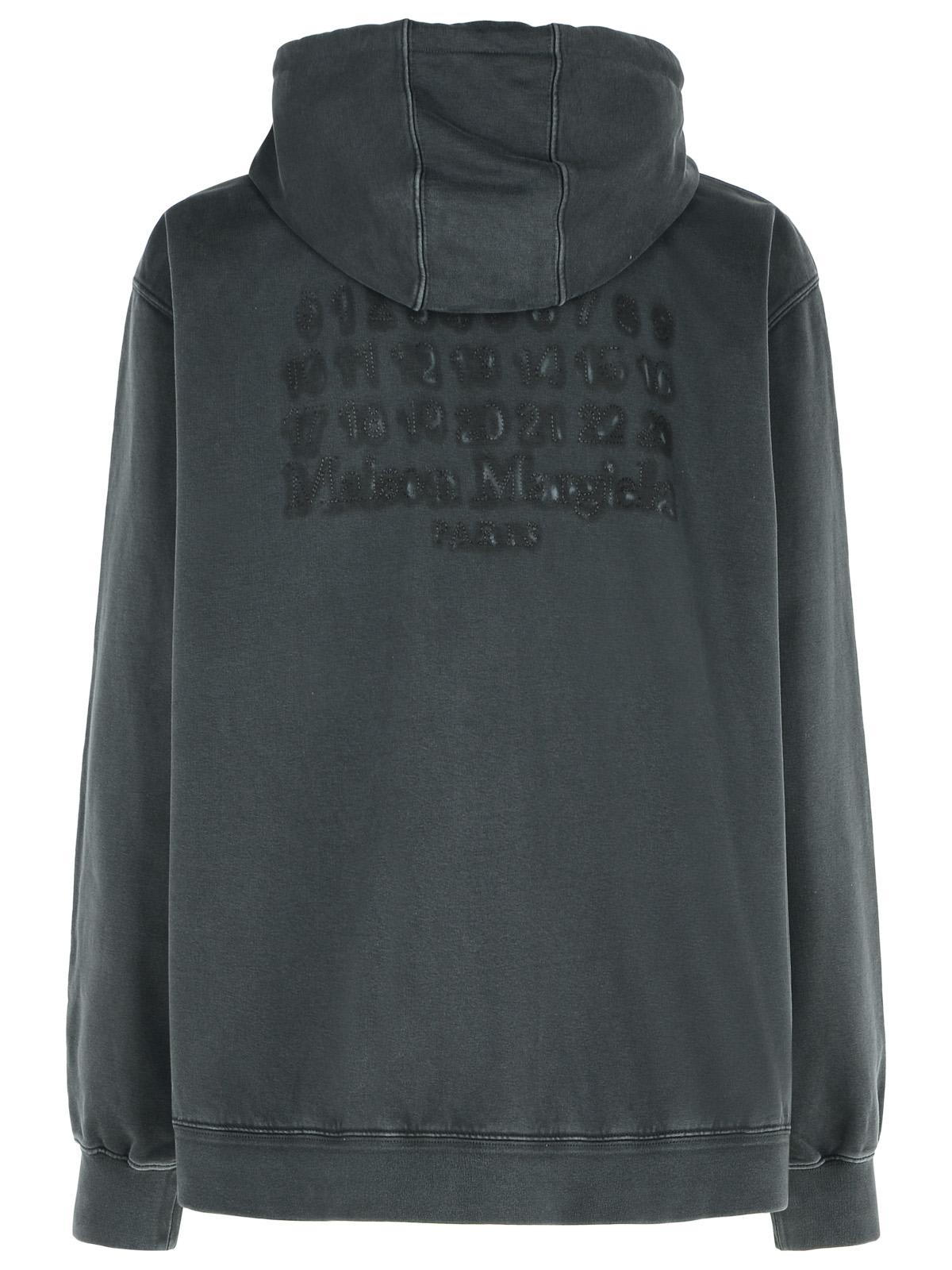 Shop Maison Margiela Black Cotton Sweatshirt