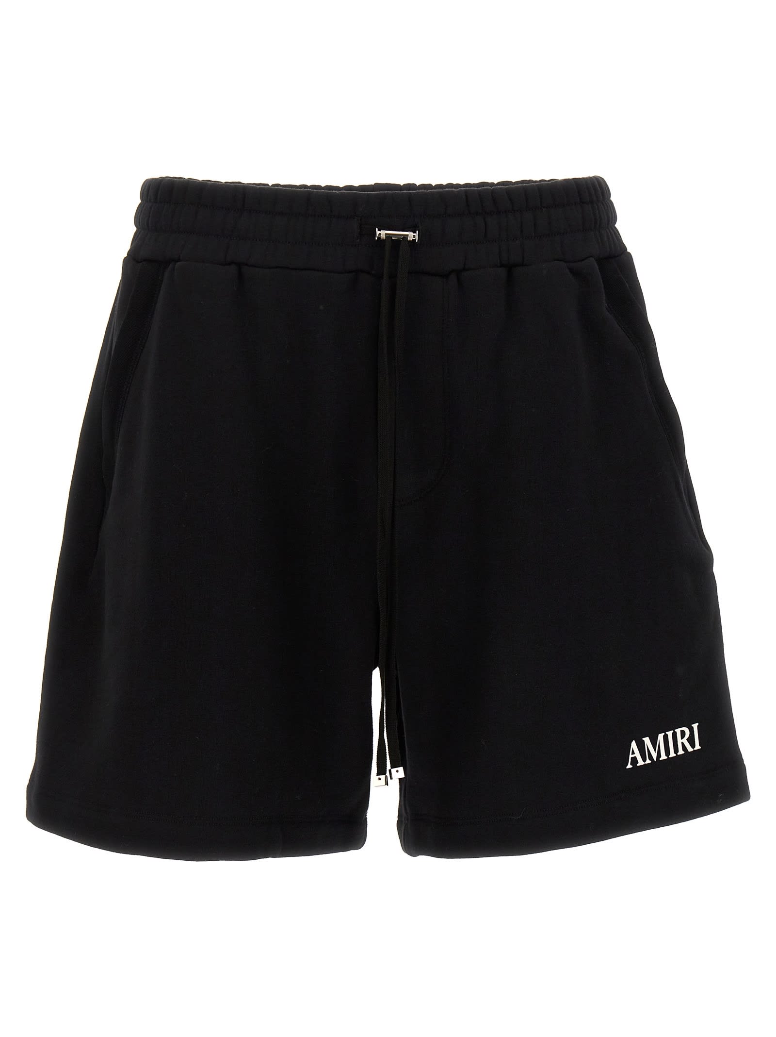 Shop Amiri Core Logo Bermuda Shorts In Black