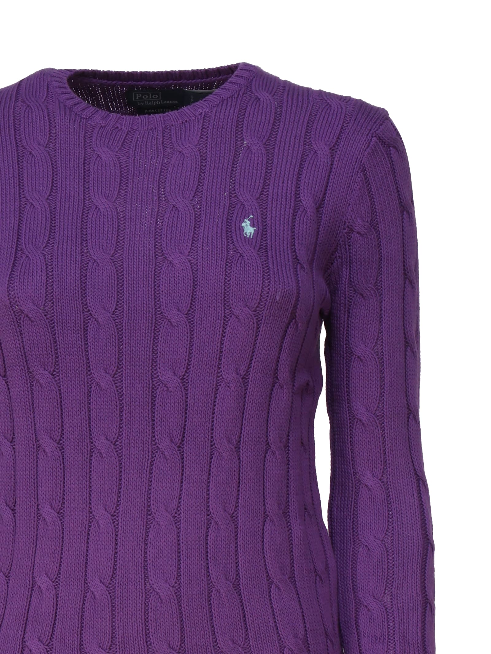 Shop Polo Ralph Lauren Top With Embroidery In Purple