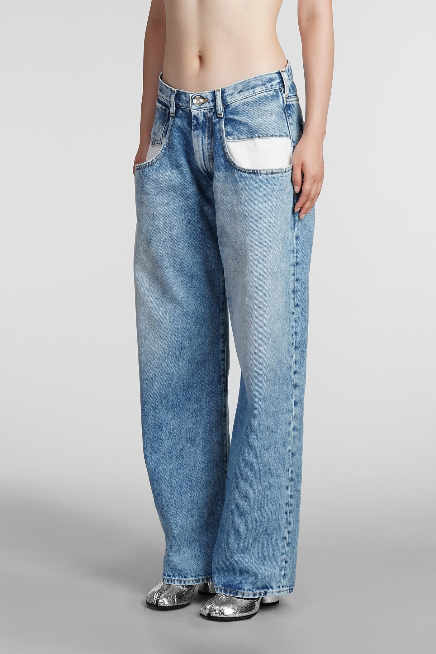 Maison Margiela Bootcut Denim Trousers With Five Pockets In Denim