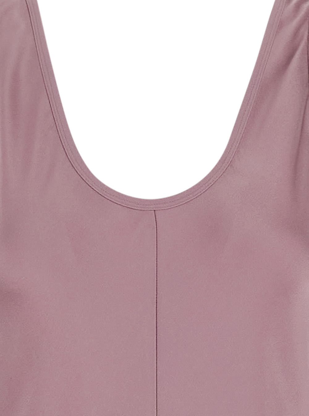 Shop Forte Forte Long Pink Dress With U Neck In Fabric Woman In Violet