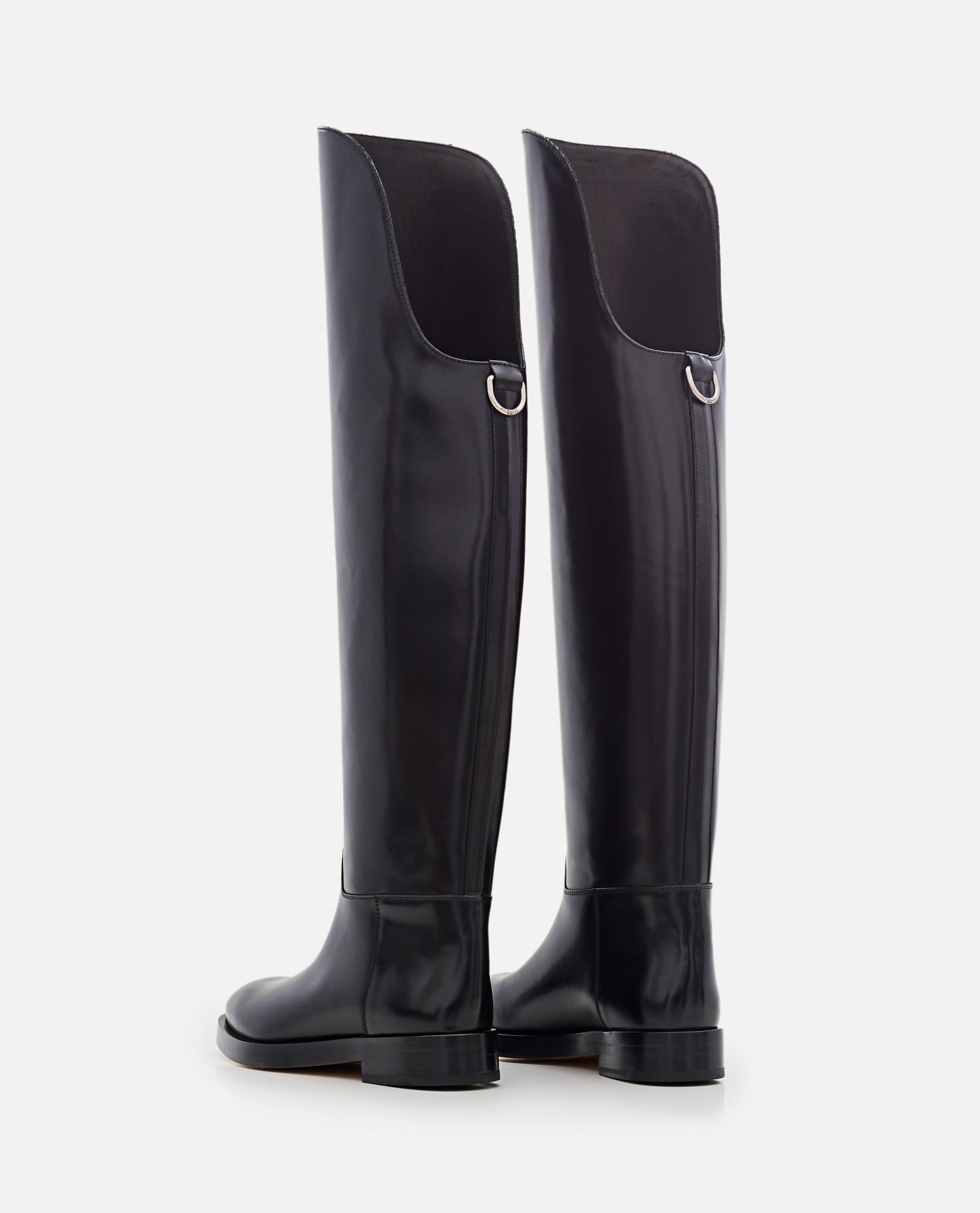 Shop Durazzi Milano Equestrian High Boots In Black