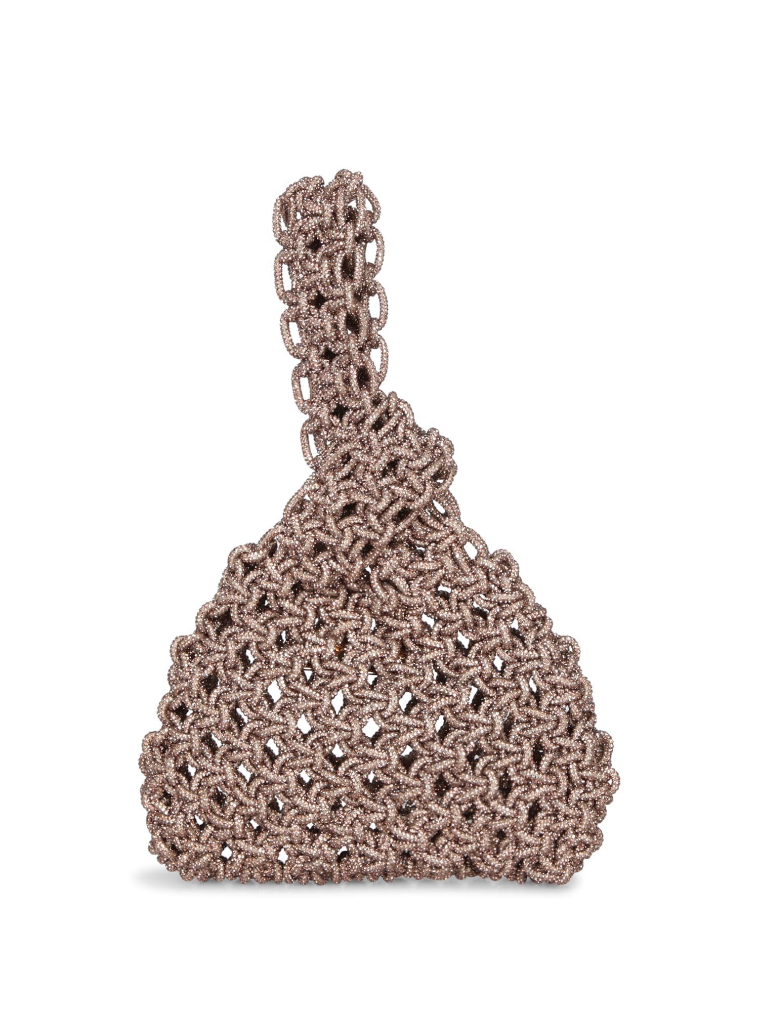 HIBOURAMA NIKY ORO METALLIC KNIT BAG 