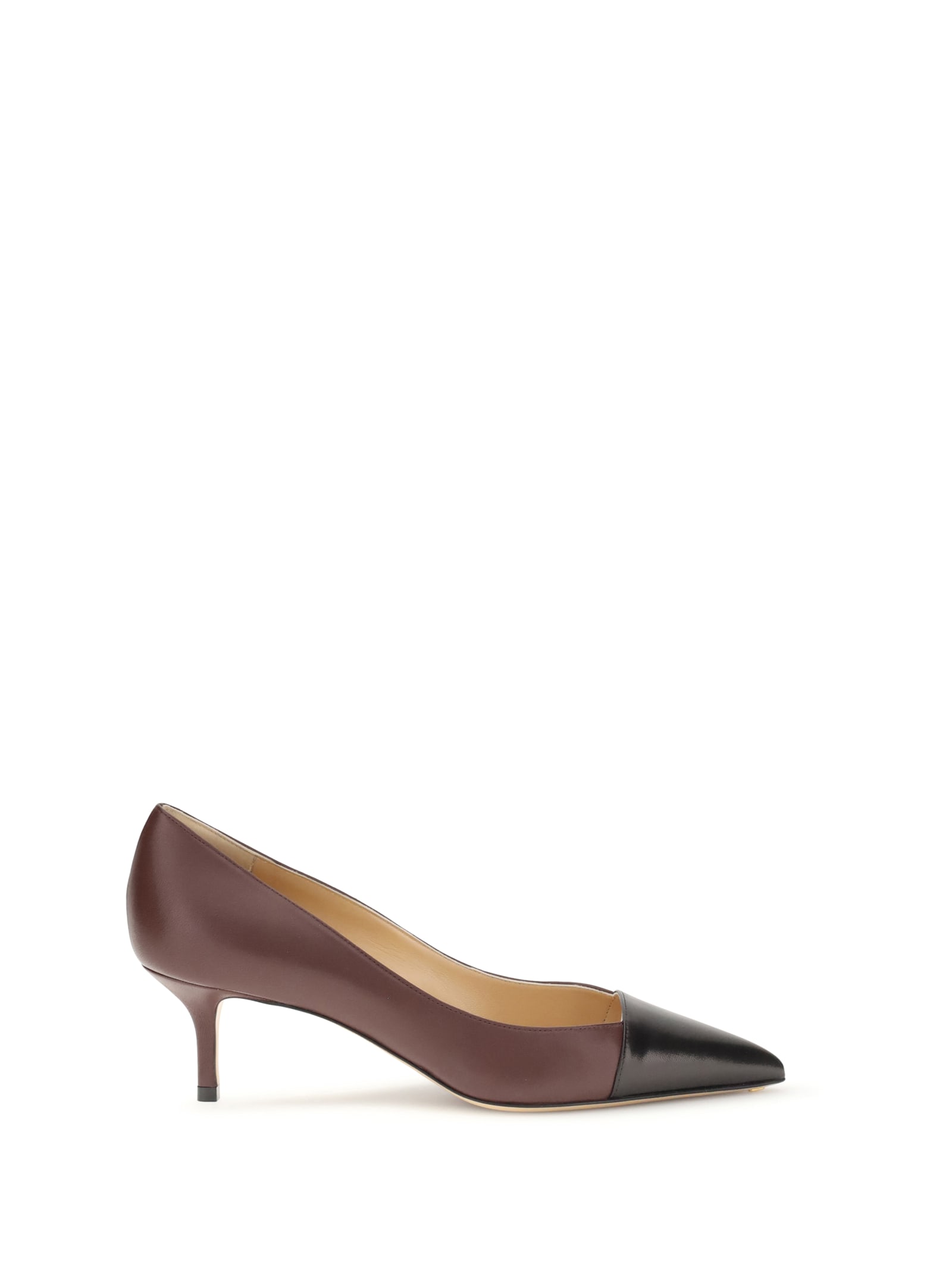 Francesco Russo 55mm Leather Pointed-toe Pumps In Brown