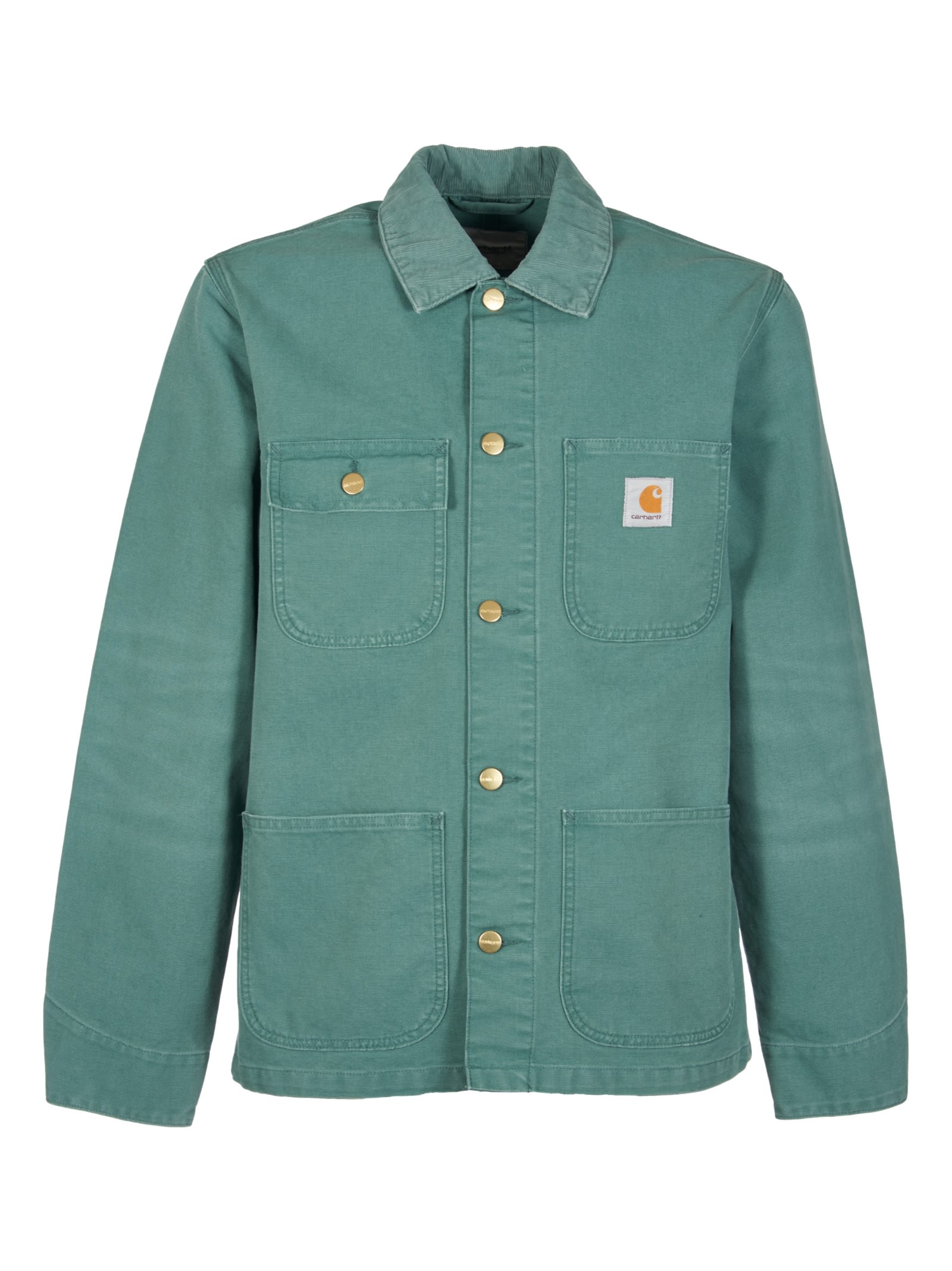 Logo Patch Buttoned Jacket