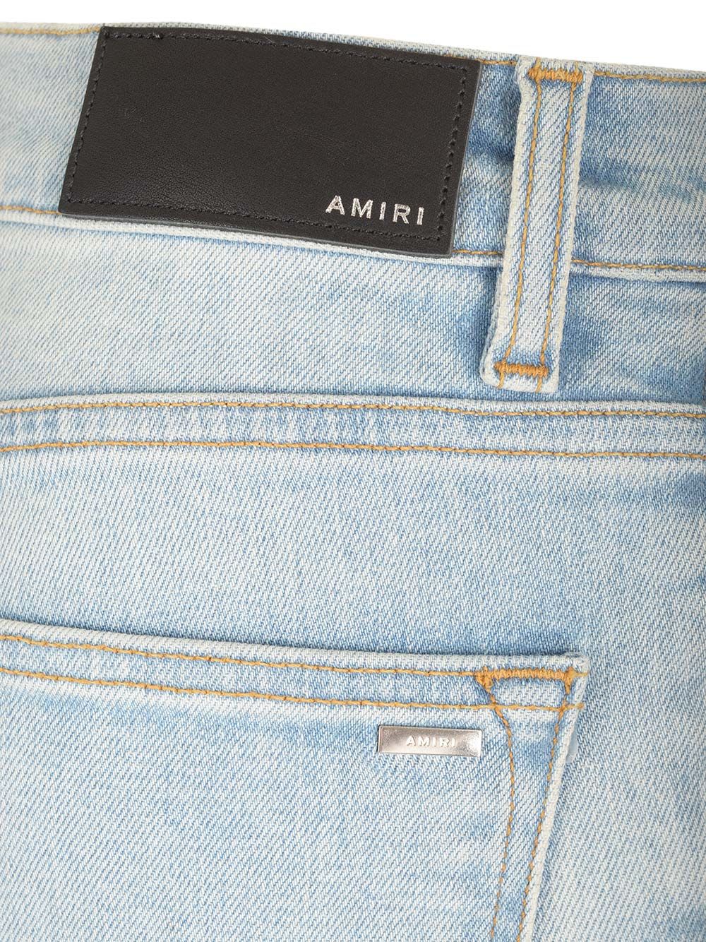 Shop Amiri Kick Flare Jeans In Light Blue