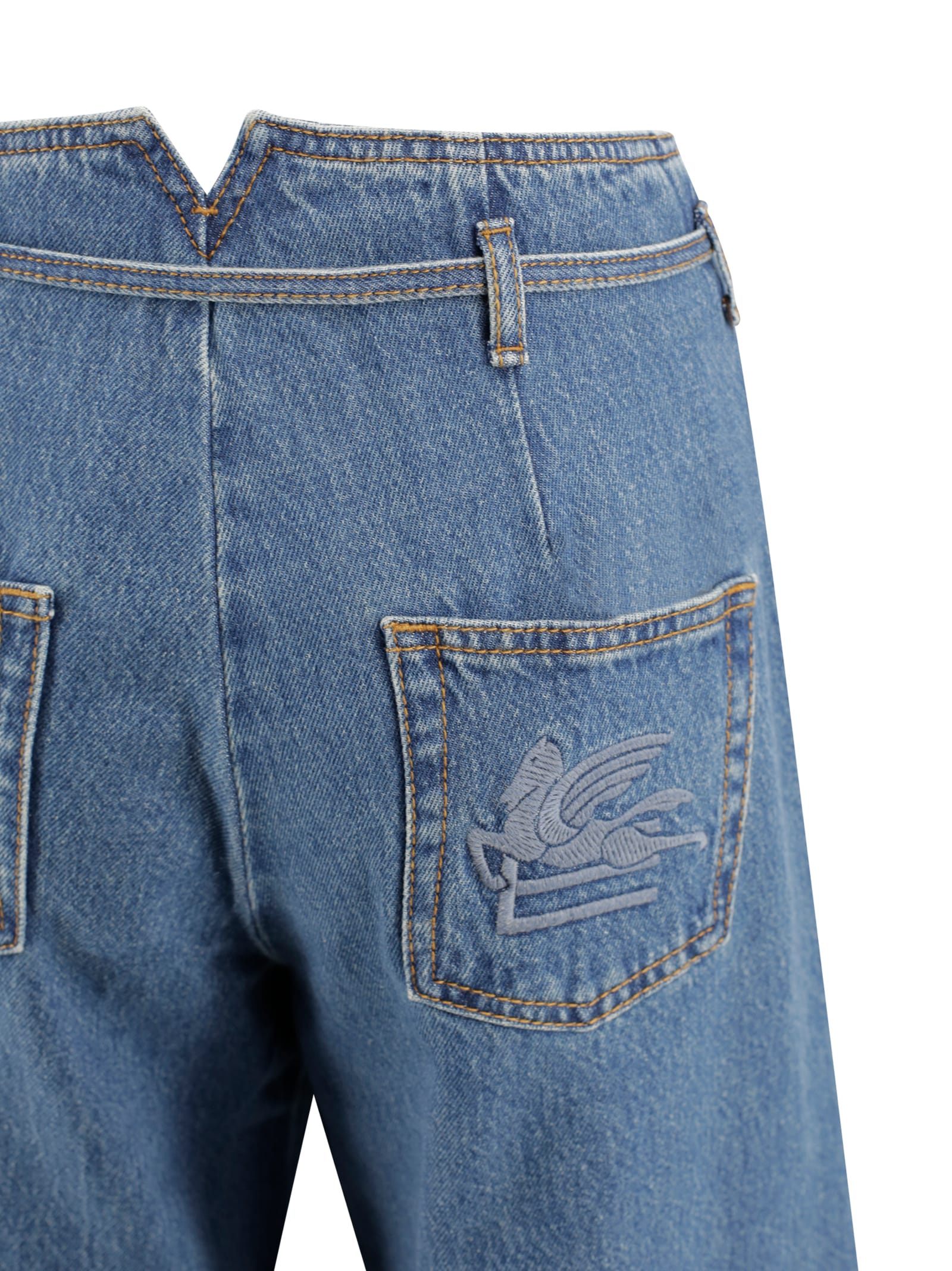 ETRO CULOTTE JEANS WITH BELT 