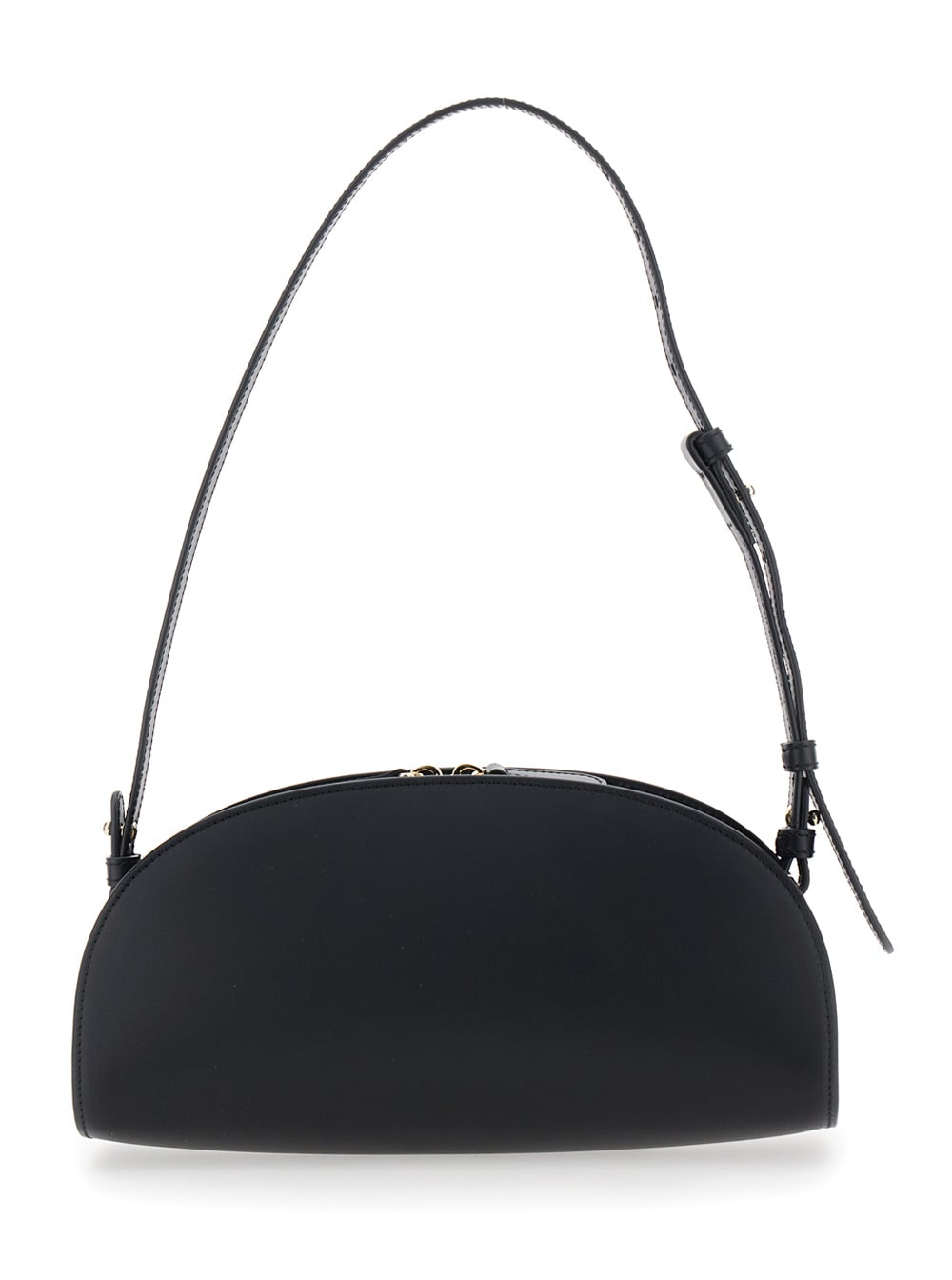 Apc Mini Demi-lune Structured Shoulder Handbag In Black