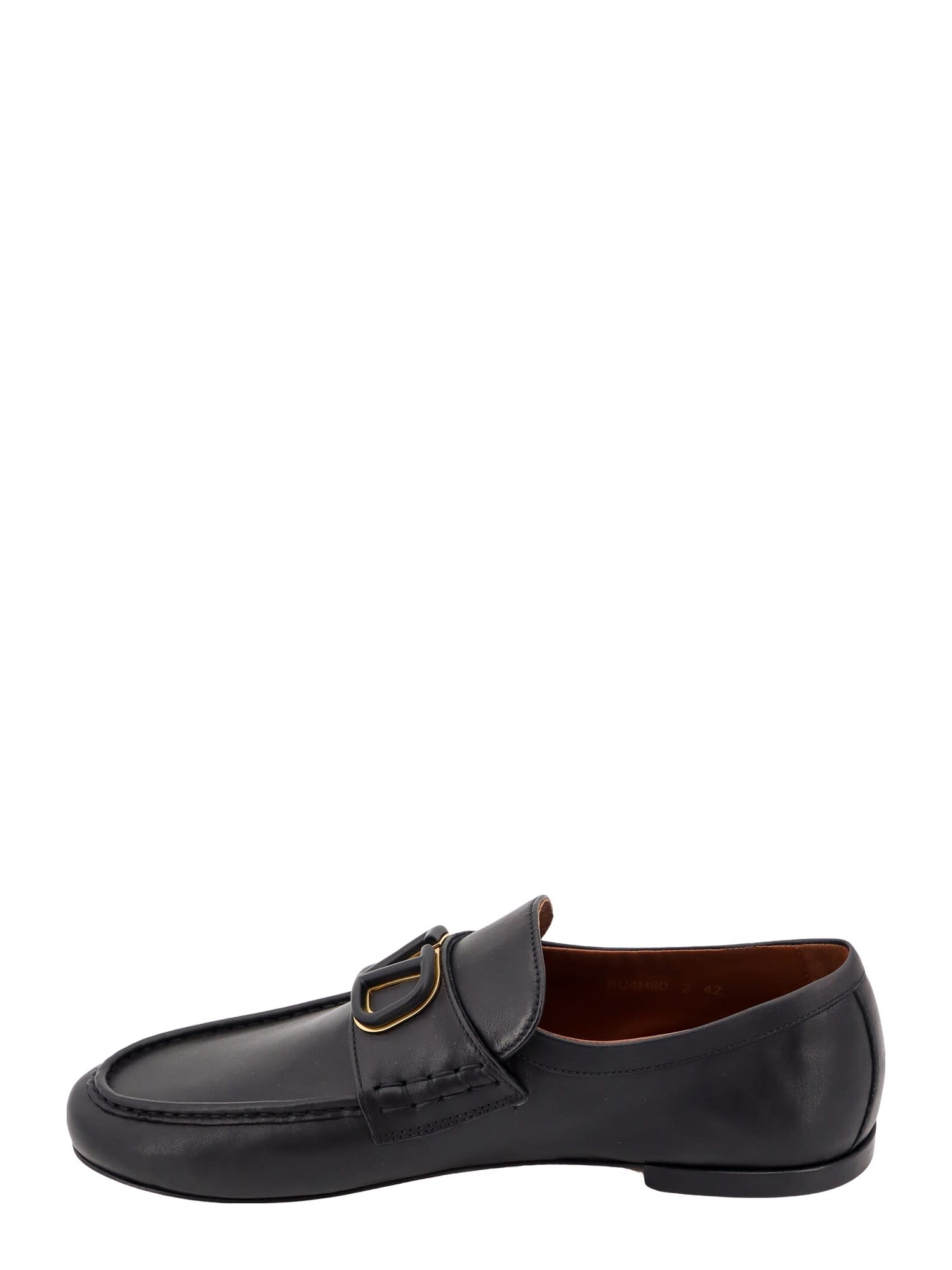 Shop Valentino Vlogo Signature Loafer In Black