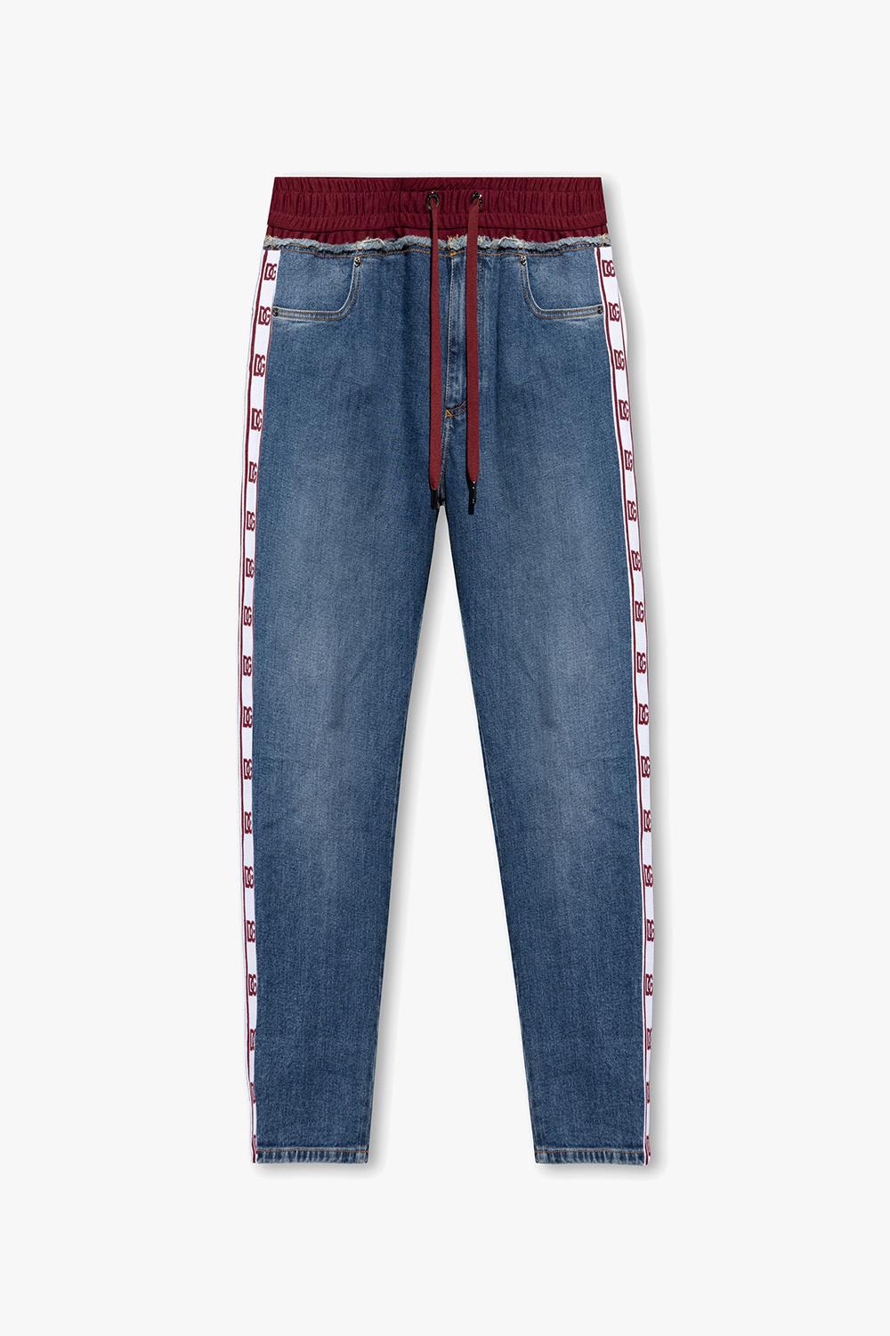 DOLCE & GABBANA DOLCE & GABBANA SIDE-STRIPE JEANS