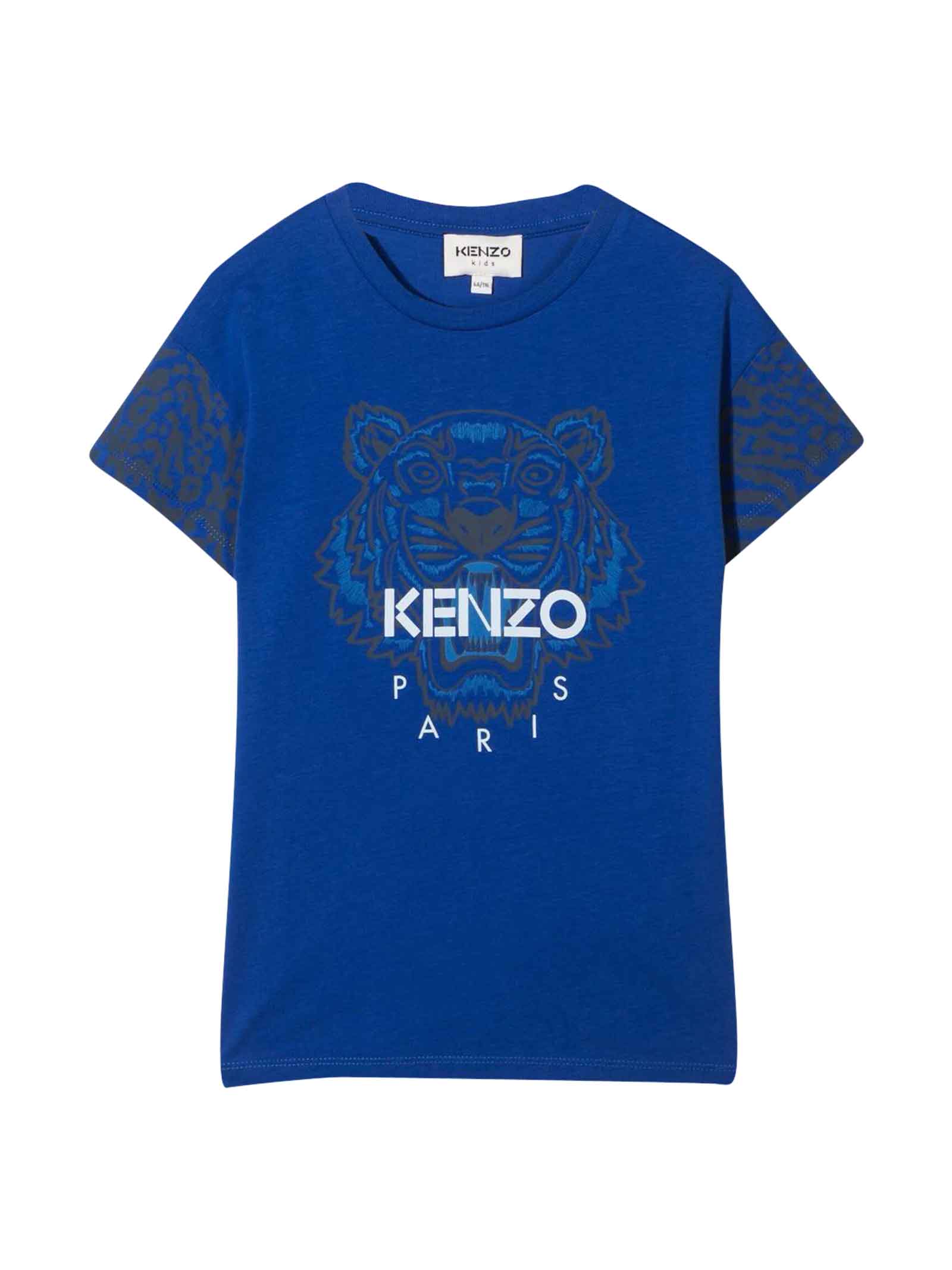 Kenzo Kids Blue Teen T-shirt With Print