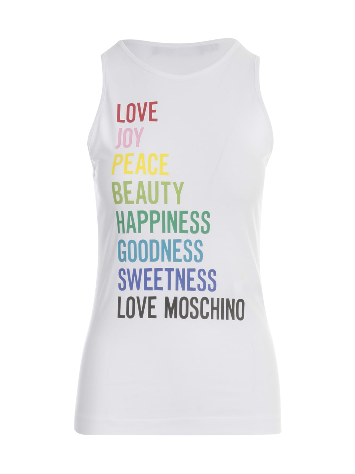 Love Moschino Sleveless T-shirt W/words Print