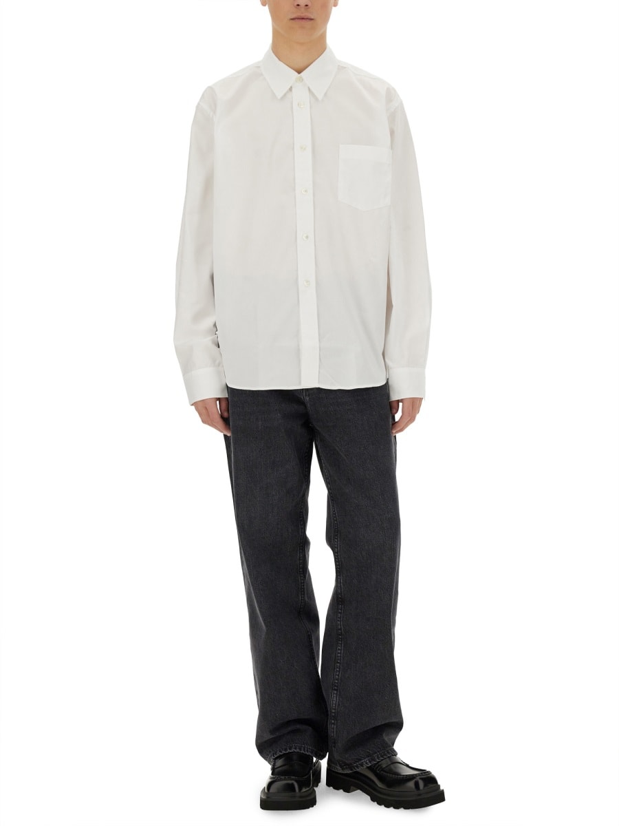 Our Legacy Off-white Coco Shirt With Point Collar And Mother Of Pearl Buttons