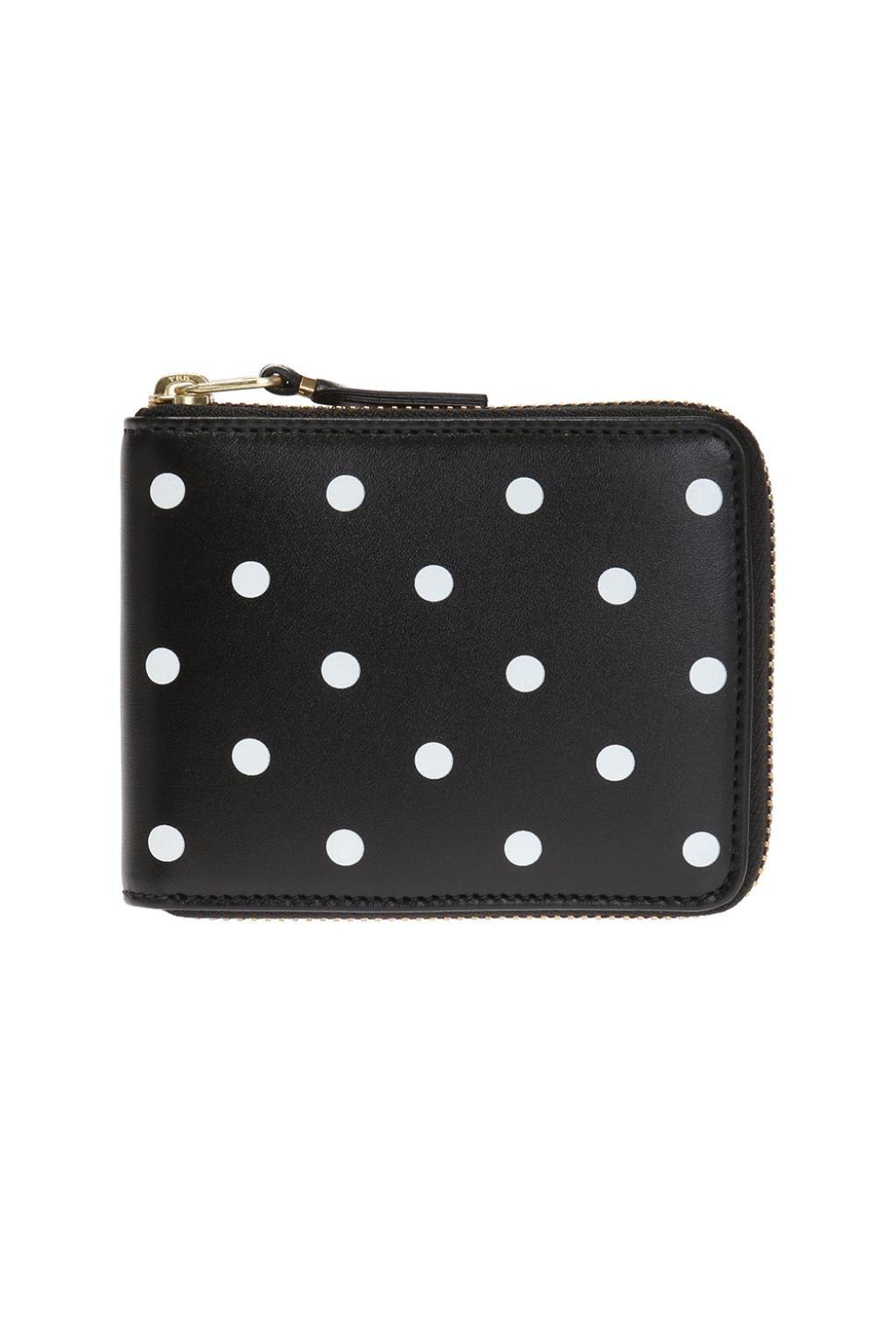 Polka Dot Printed Zip-around Wallet