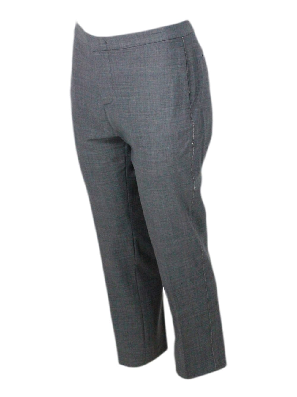 Fabiana Filippi Wool Blend Pants In Gray