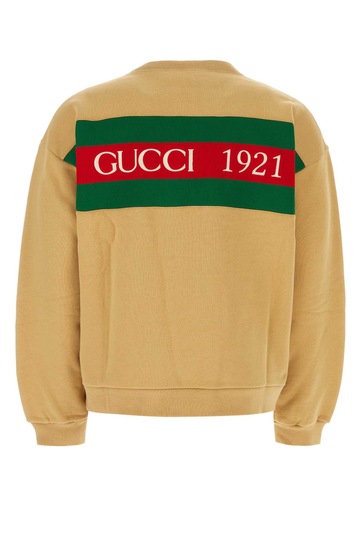 Shop Gucci Beige Cotton Sweatshirt In Camelmix