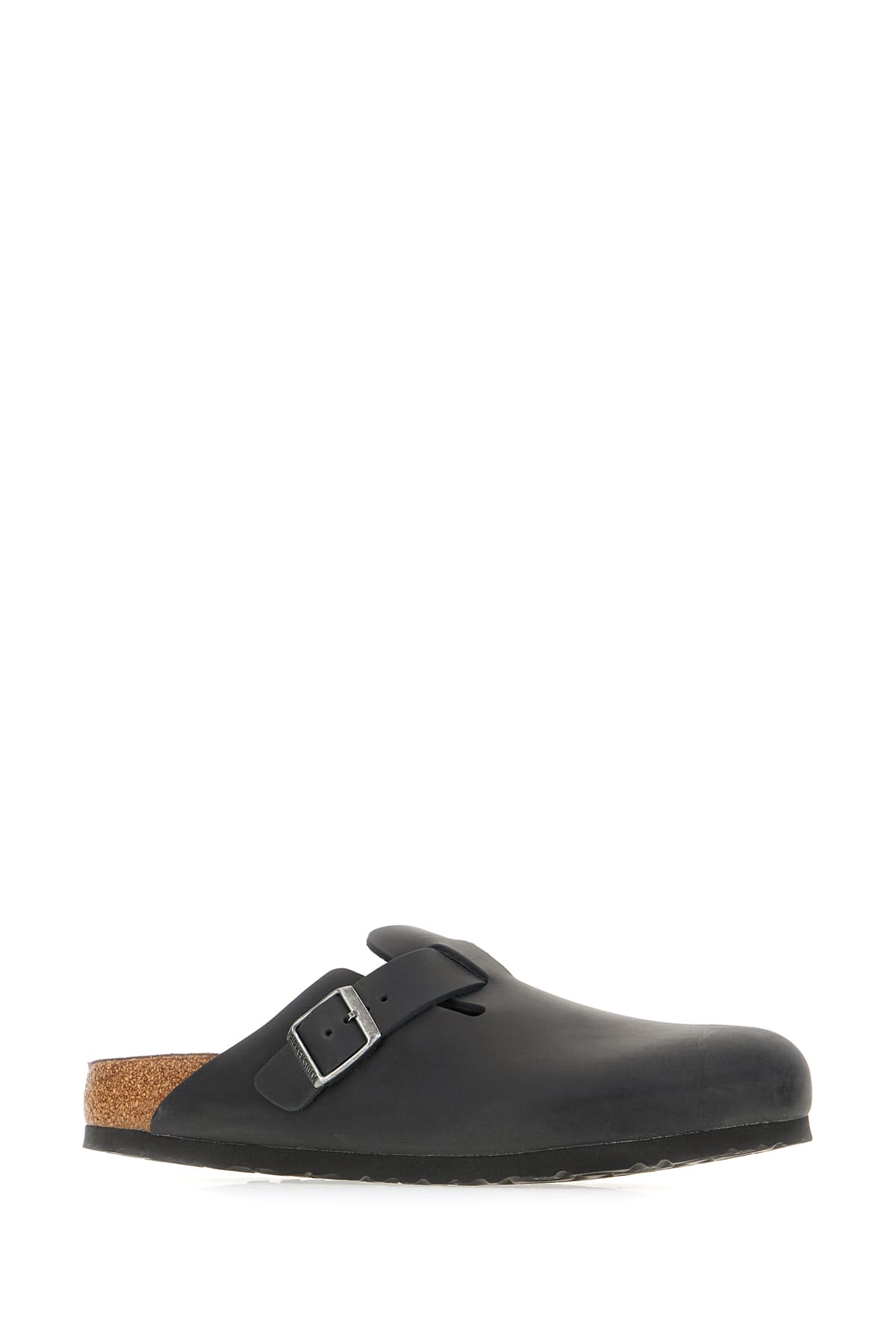 Birkenstock Boston Oiled Leather Sandals In Black