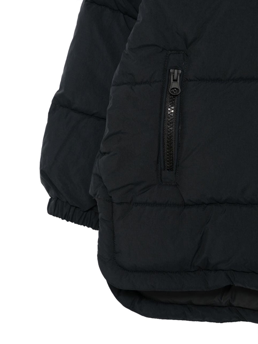 Save The Duck Hooded Coat In Black