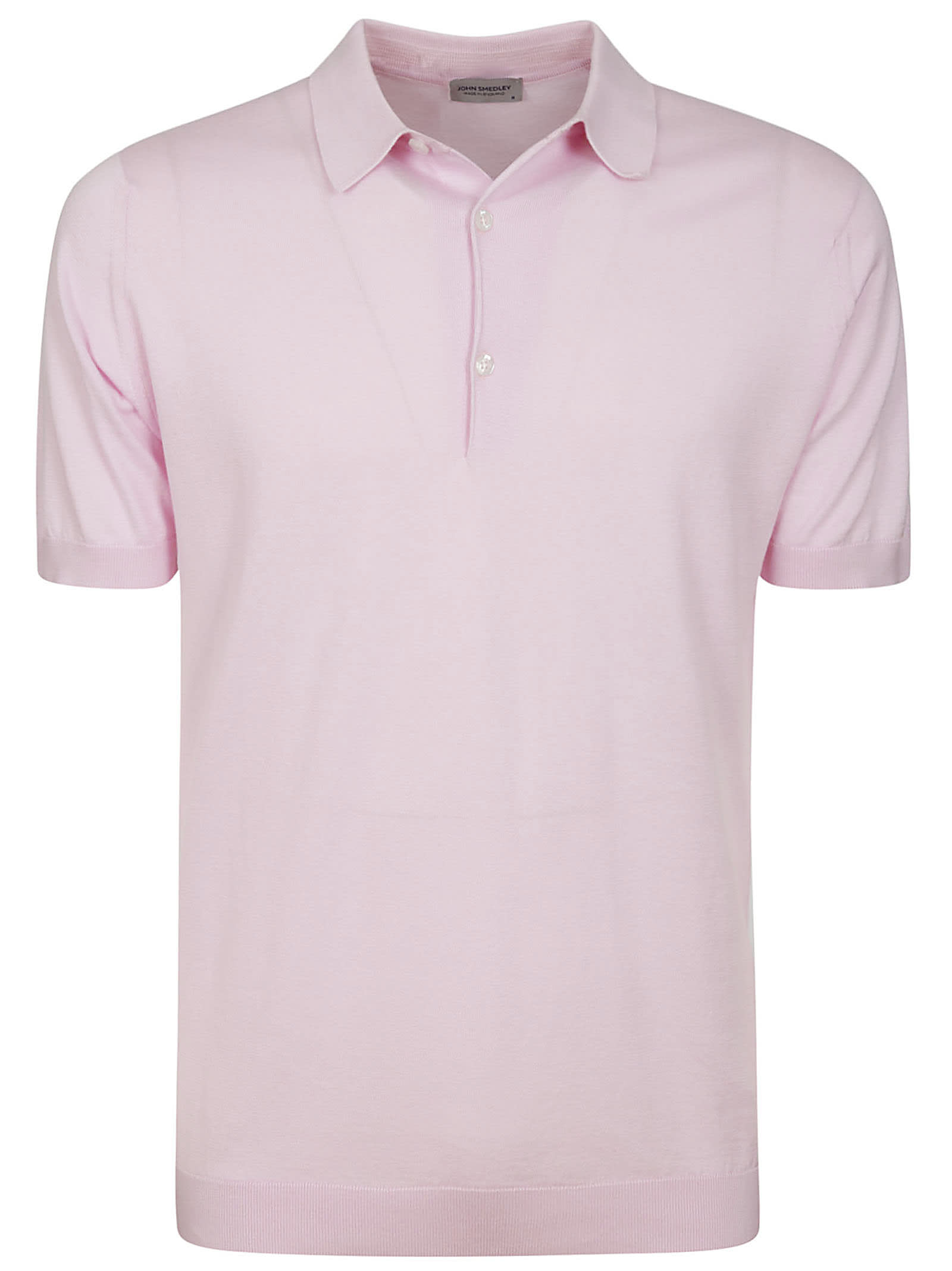 Shop John Smedley Adrian Shirt Ss In Mallow Pink
