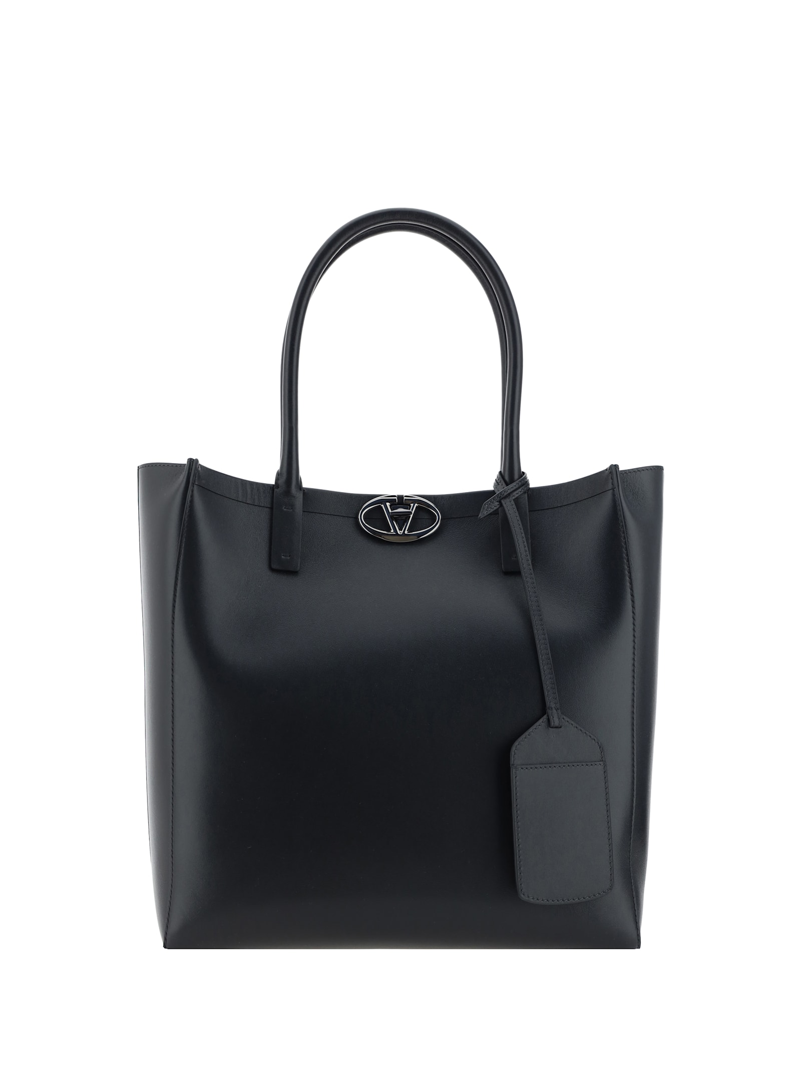 Valentino Garavani Medium Vlogo Locker Tote Bag In Nero