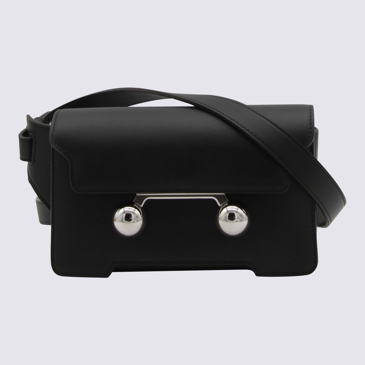 Black Leather Trunkaroo Crossbody Bag