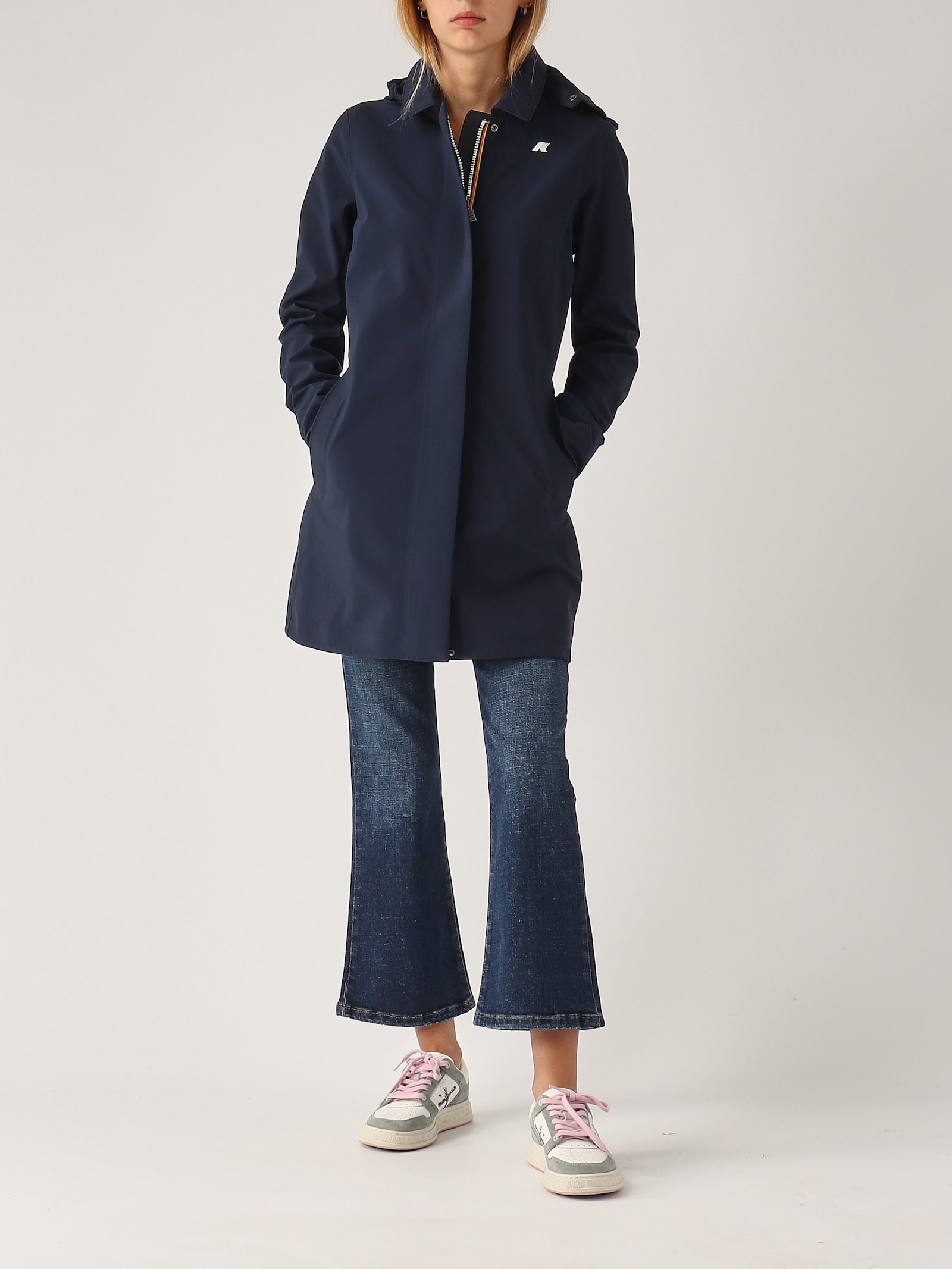 Shop K-way Mathy Bonded Jacket In Blu