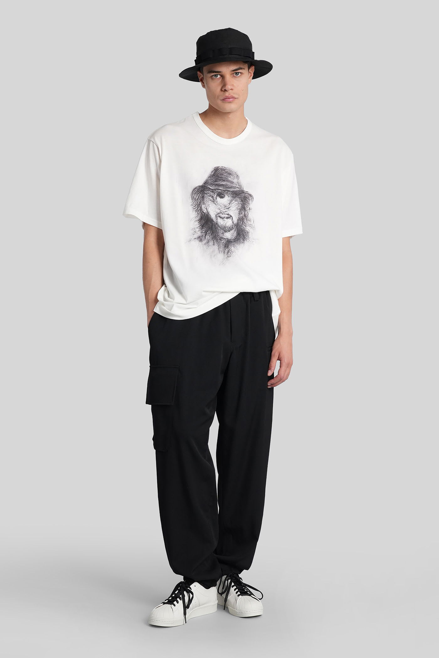 Yohji Yamamoto Sketch-print T-shirt In White