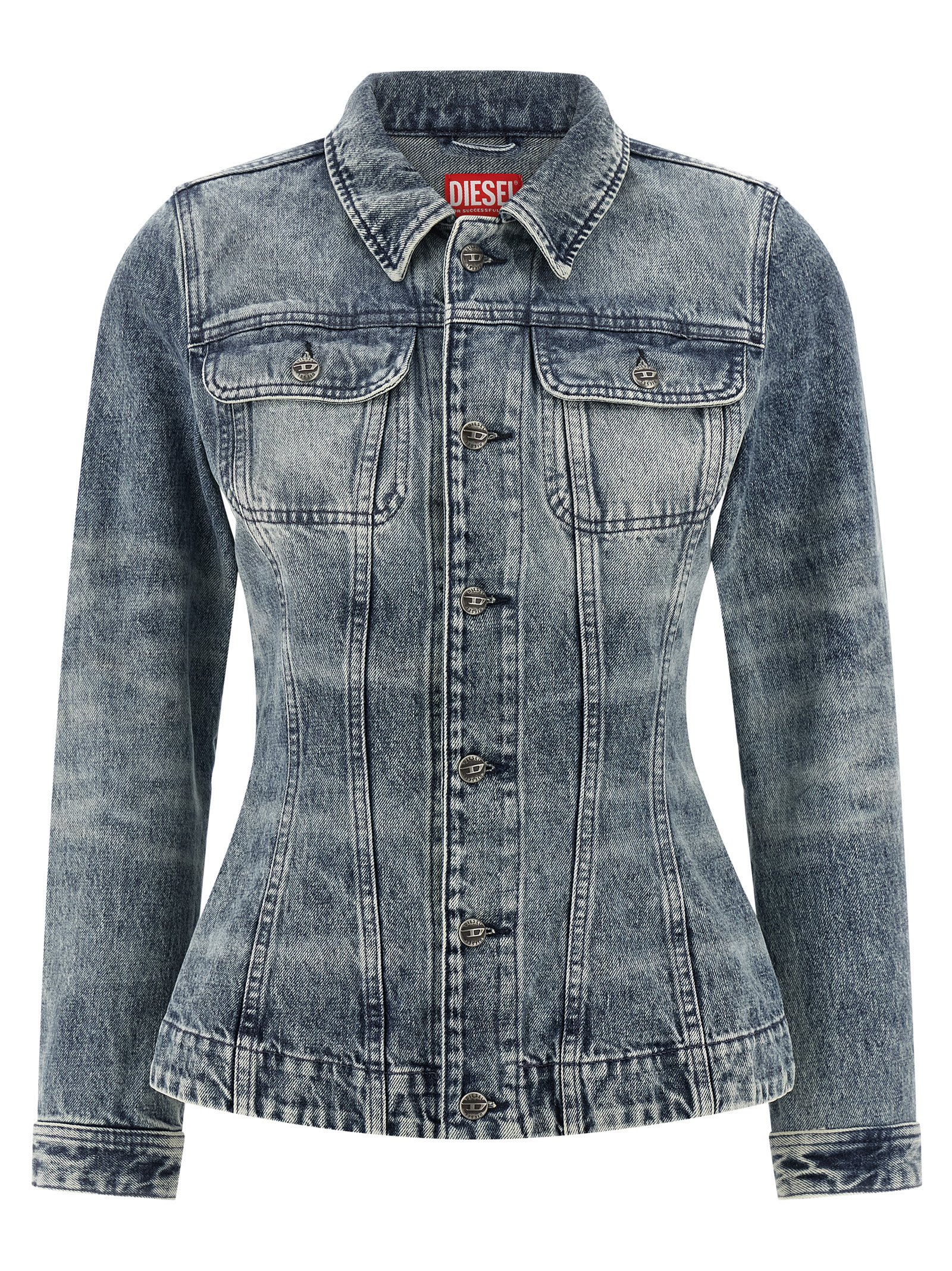 Diesel Tailored Blazer Featuring Chest Pockets And Long Sleeves In Blue