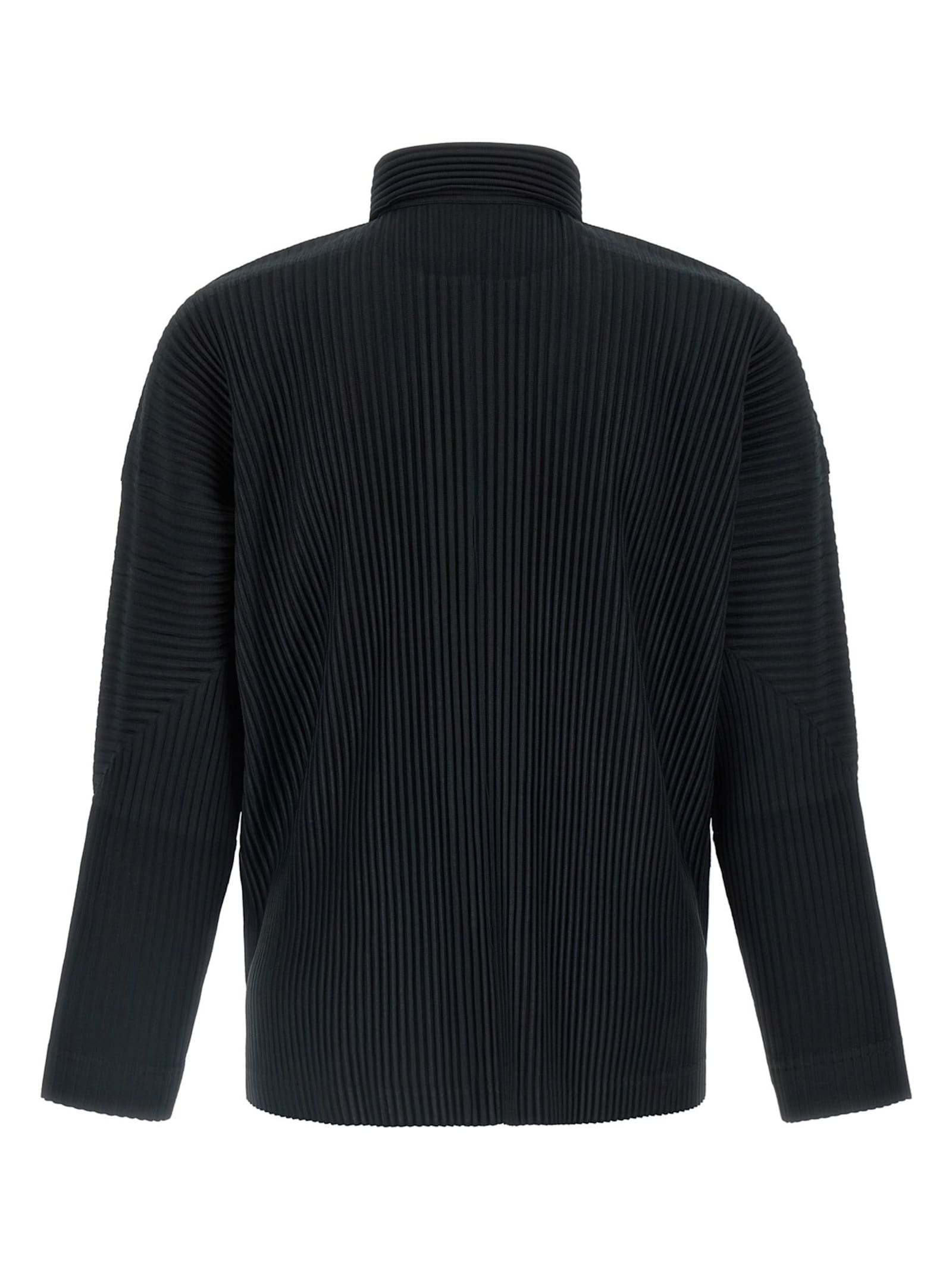 Issey Miyake Bottoned Long Sleeves Shirt In Black