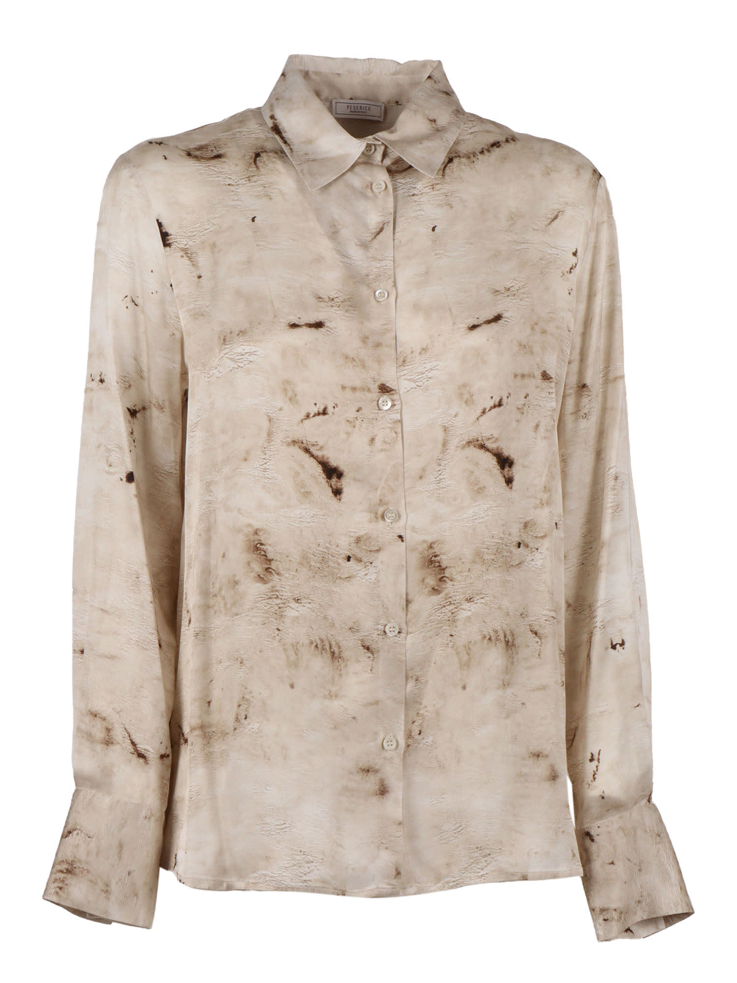 Peserico Flowing Blouse In Light Beige In Brown