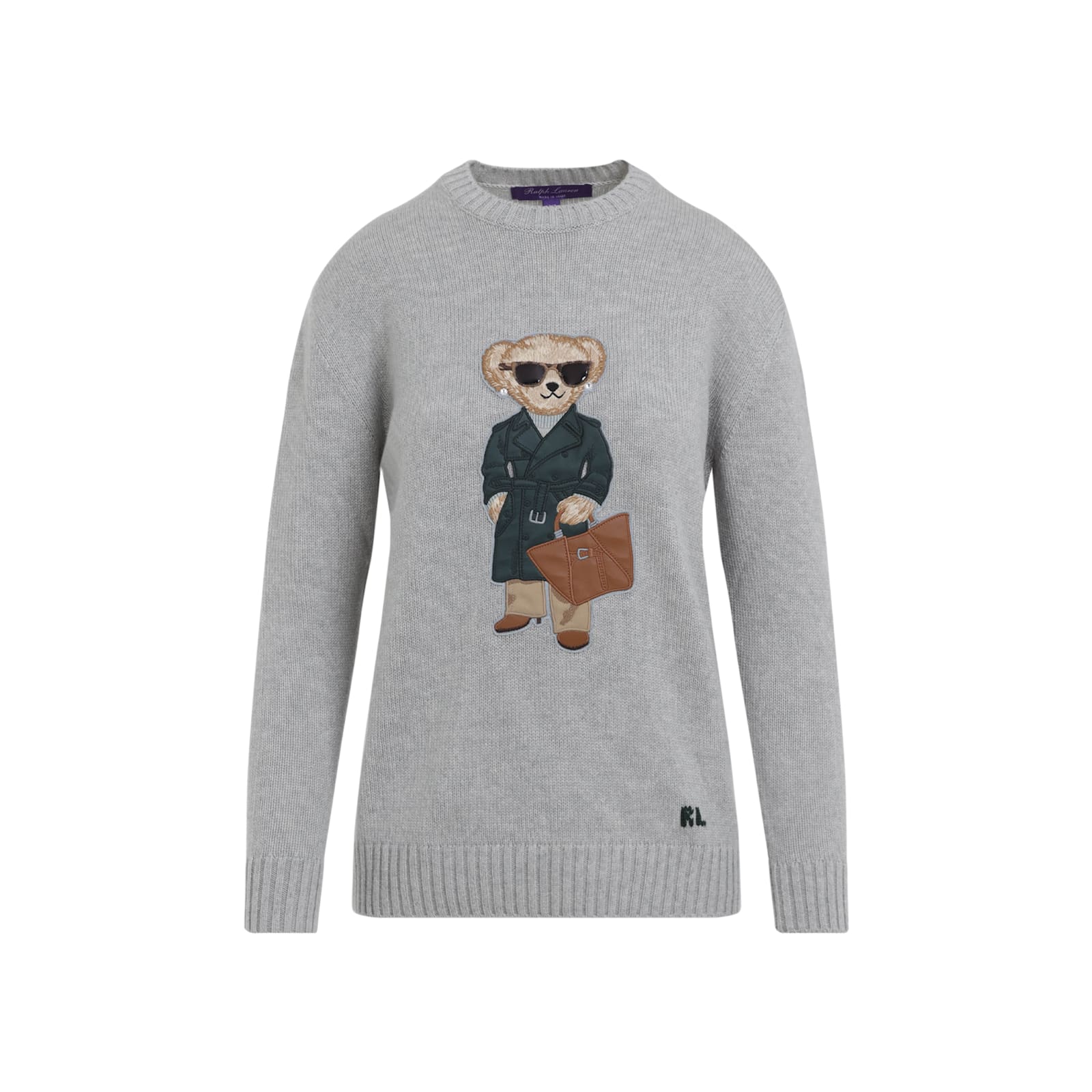 Ralph Lauren Collection Bear Pullover In Gray