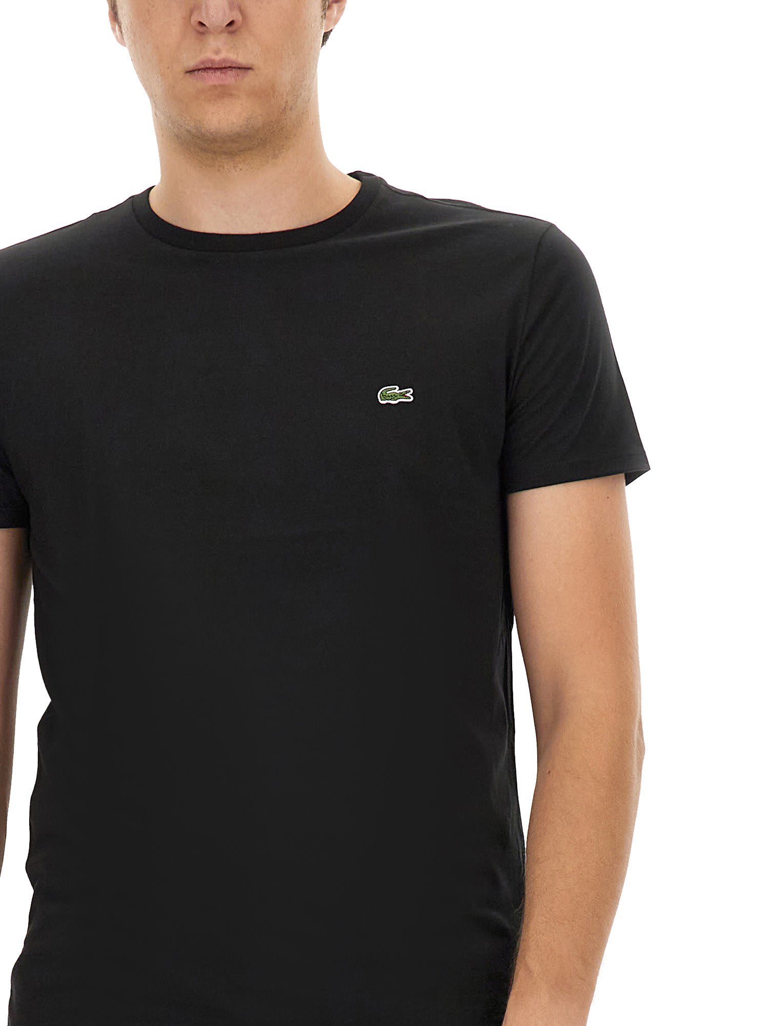 Shop Lacoste T-shirt With Logo In Black