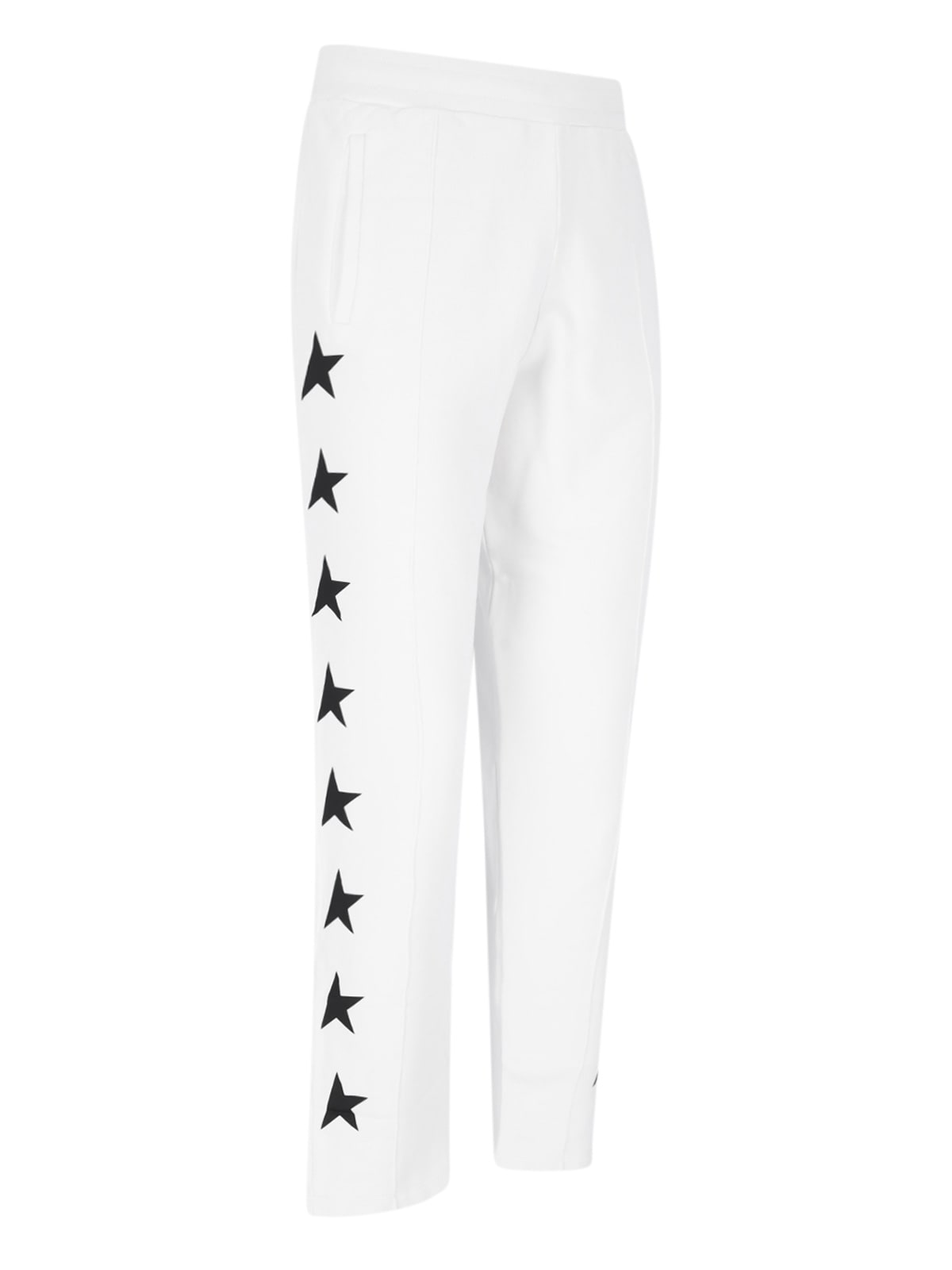 Shop Golden Goose Star Print Track Pants In White