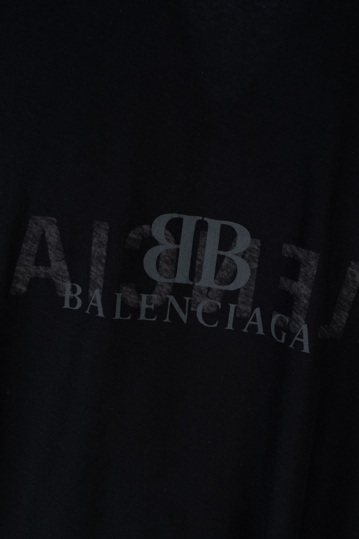 Shop Balenciaga T-shirt In Faded Black Anthraci