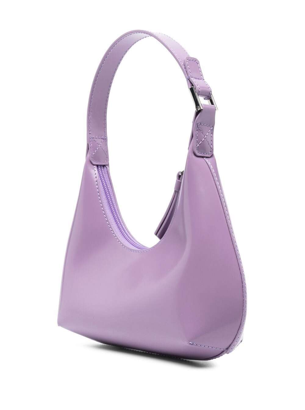 Shop By Far Baby Amber Light Purple Shoulder Bag In Shiny Leather Woman  In Violet
