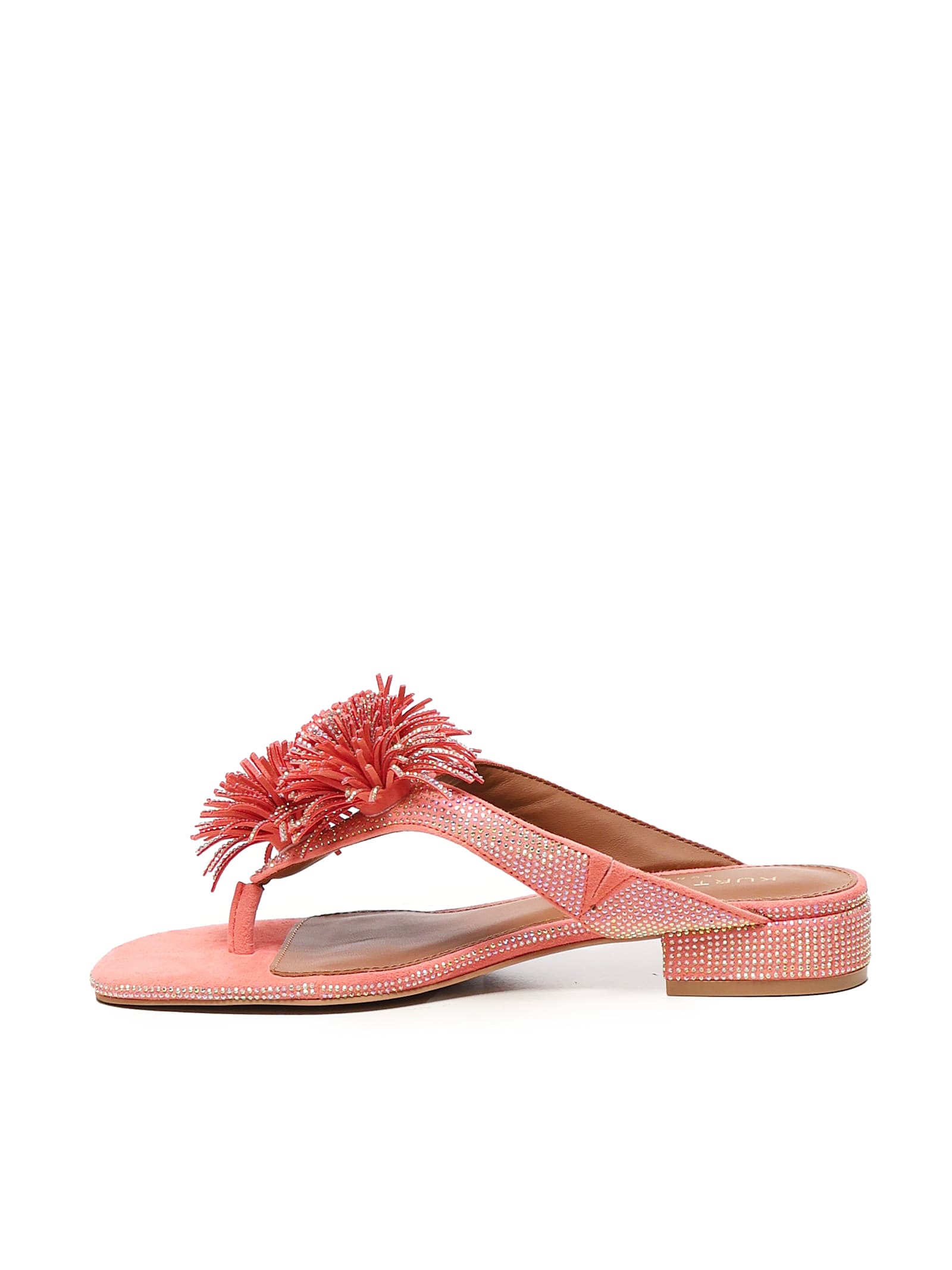KURT GEIGER FLIP FLOPS WITH POM POMS