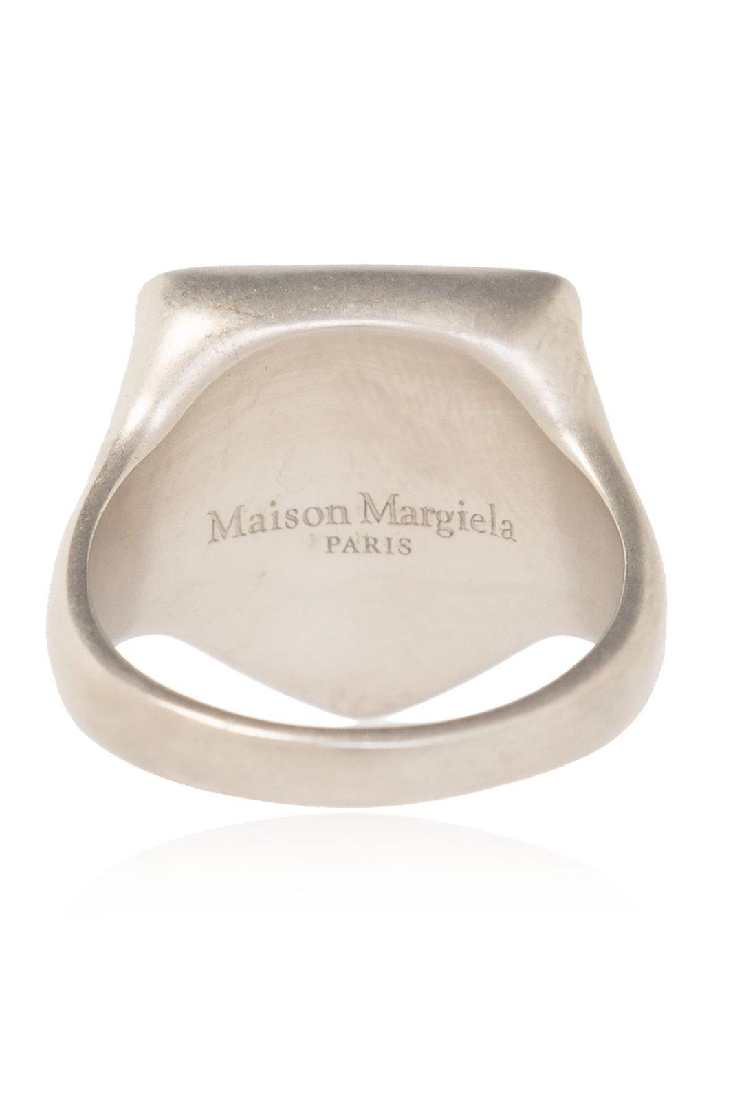 Shop Maison Margiela Star Detailed Signet Ring