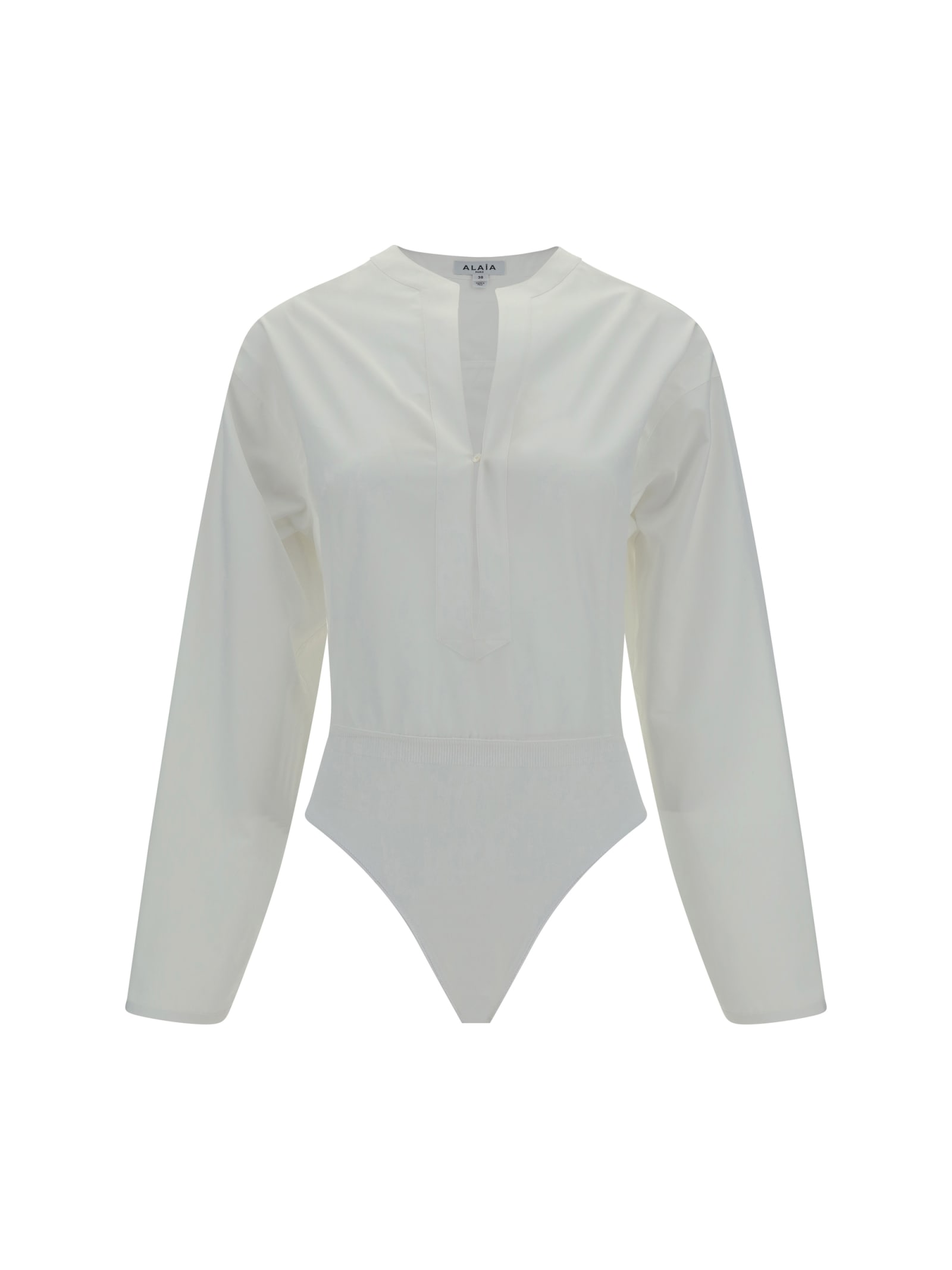 Shop Alaïa Bodysuit In White