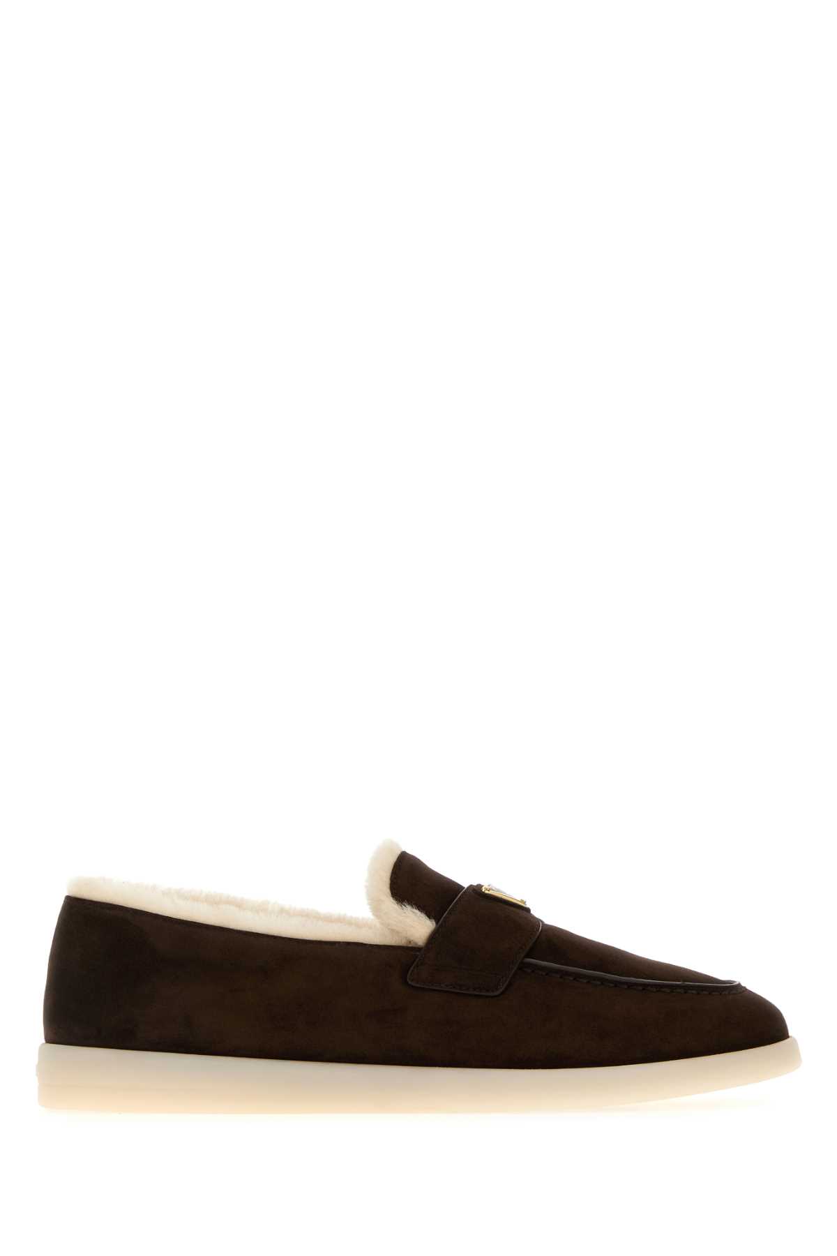 Prada Brown Suede Loafers