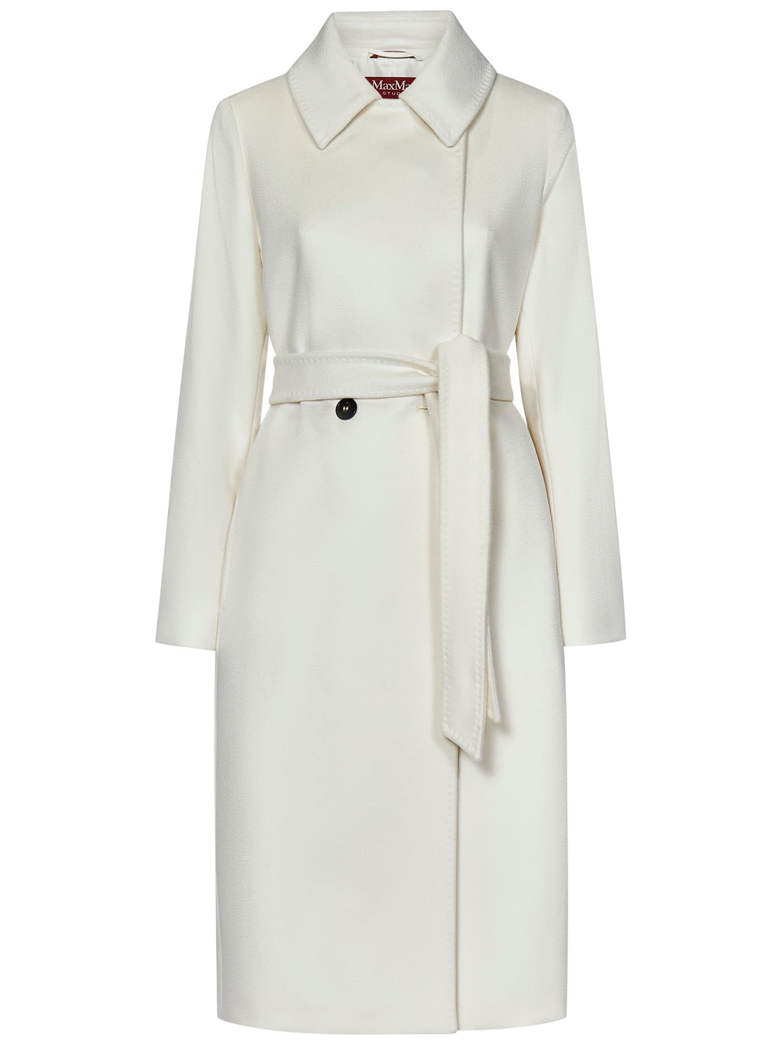 Shop Max Mara Maxmara Studio Bcollag Coat In White