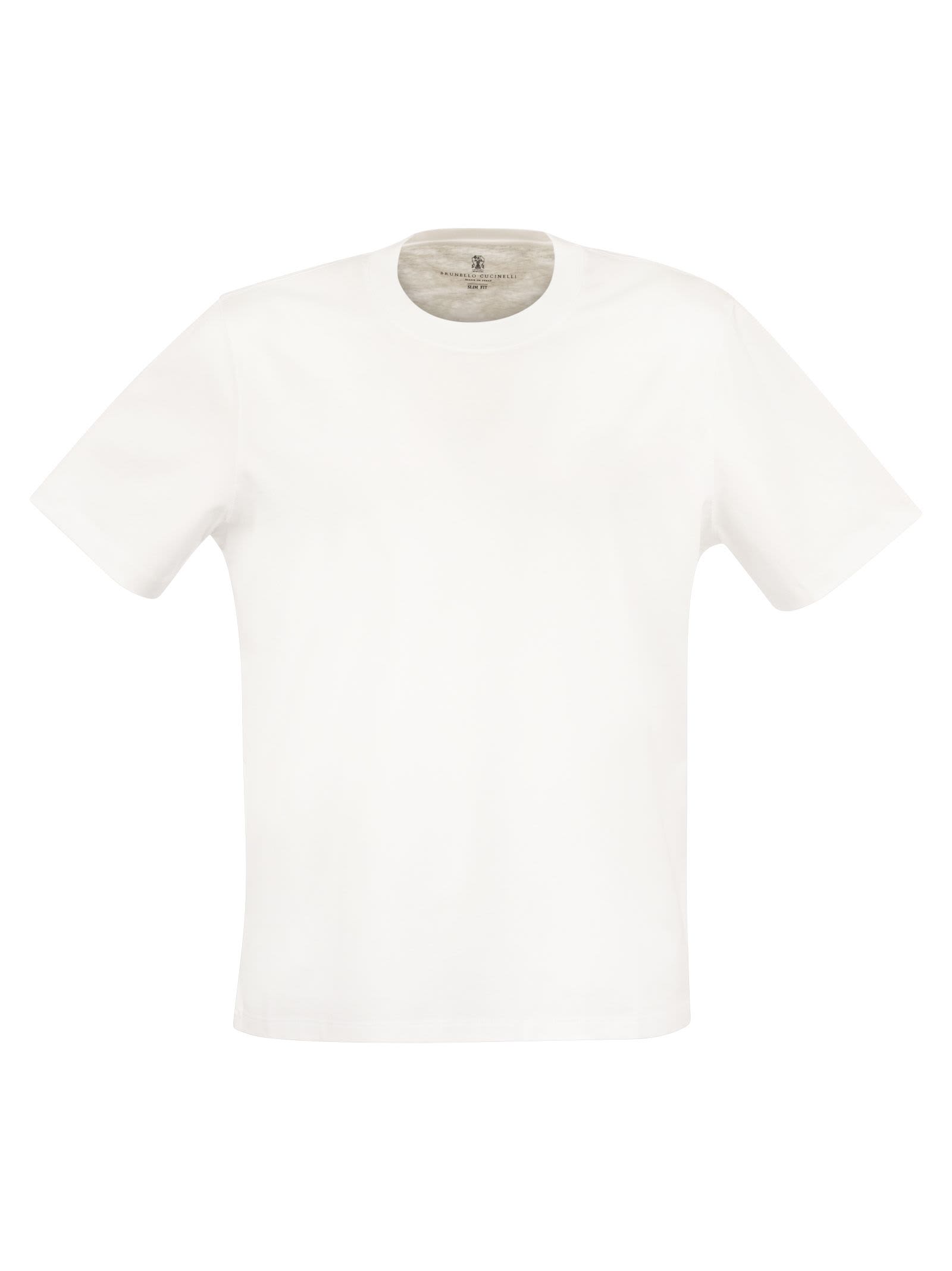 Brunello Cucinelli Crew-neck Slim Fit Cotton Jersey T-shirt