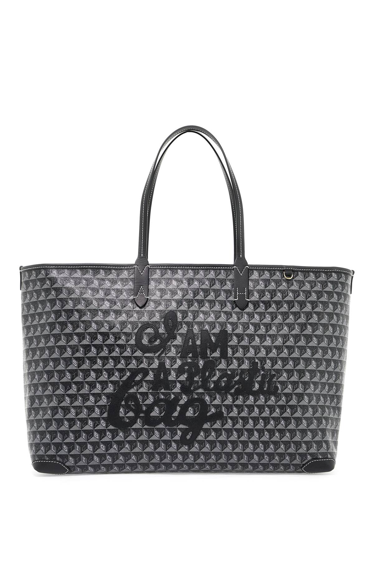 I Am A Plastic Bag Zipped Motif Tote Bag