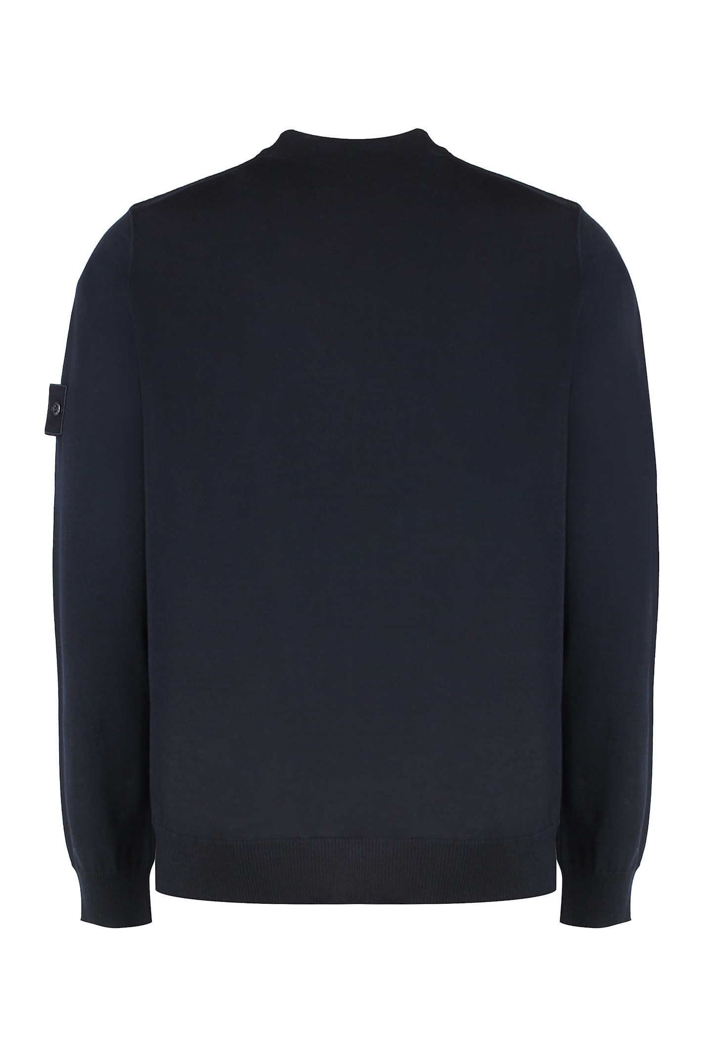Shop Stone Island Virgin Wool Crew-neck Sweater In Blue