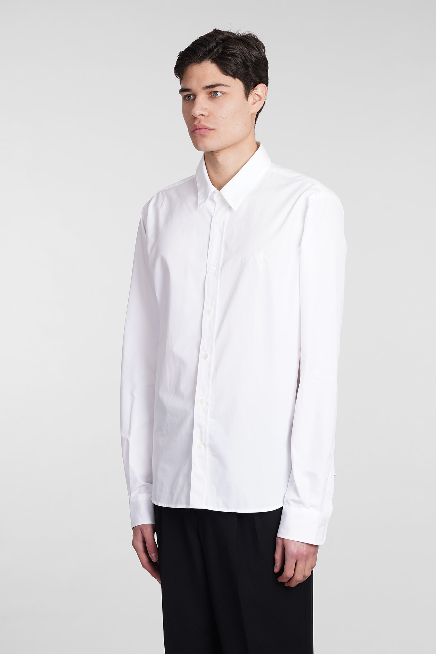 Shop Ami Alexandre Mattiussi Shirt In White Cotton