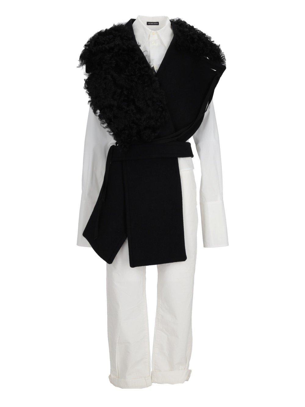 Manon Asymmetric Fur Collar Plastron