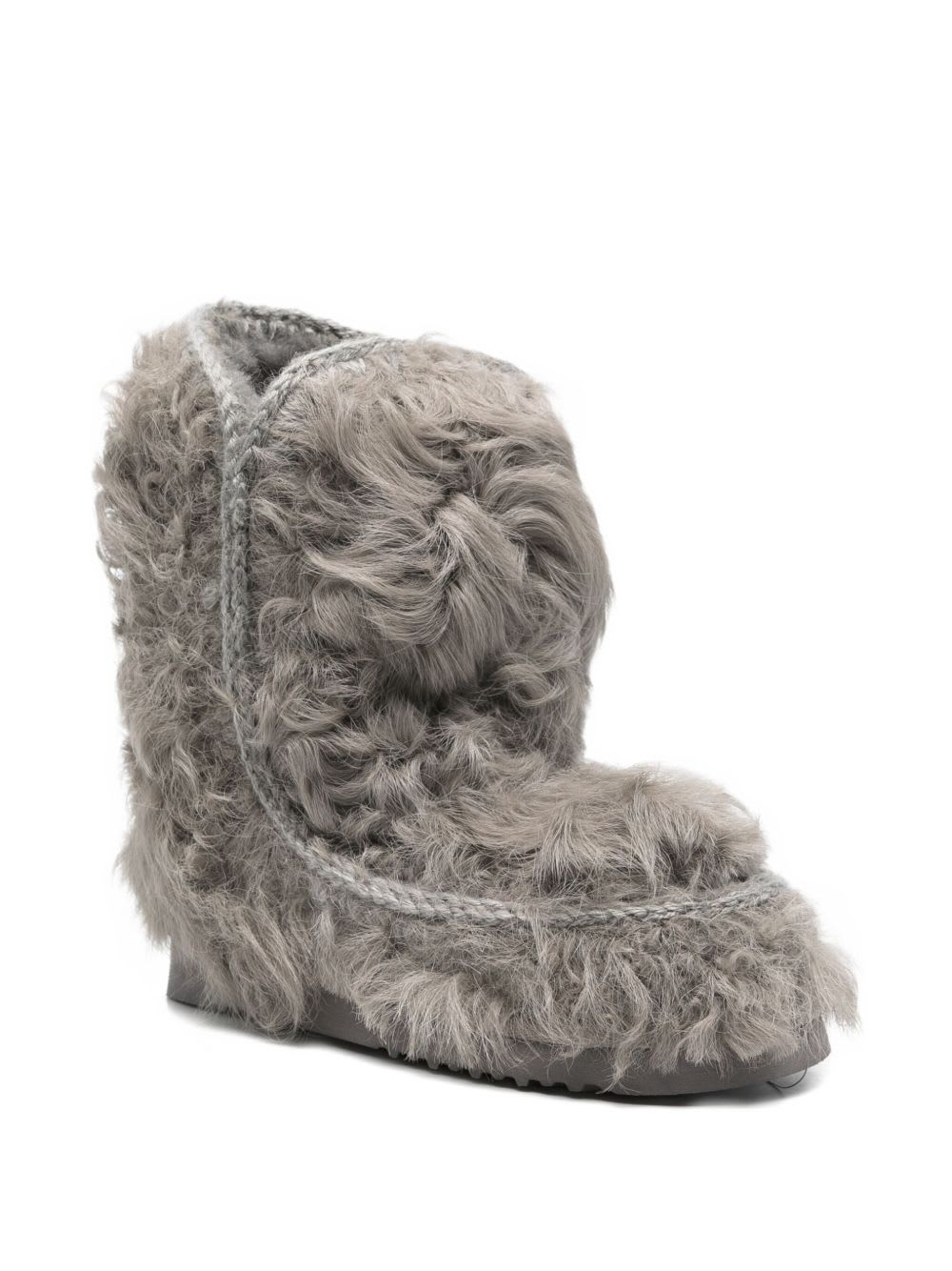 Mou Eskimo 18 Checkiang Fur Boots In Gray
